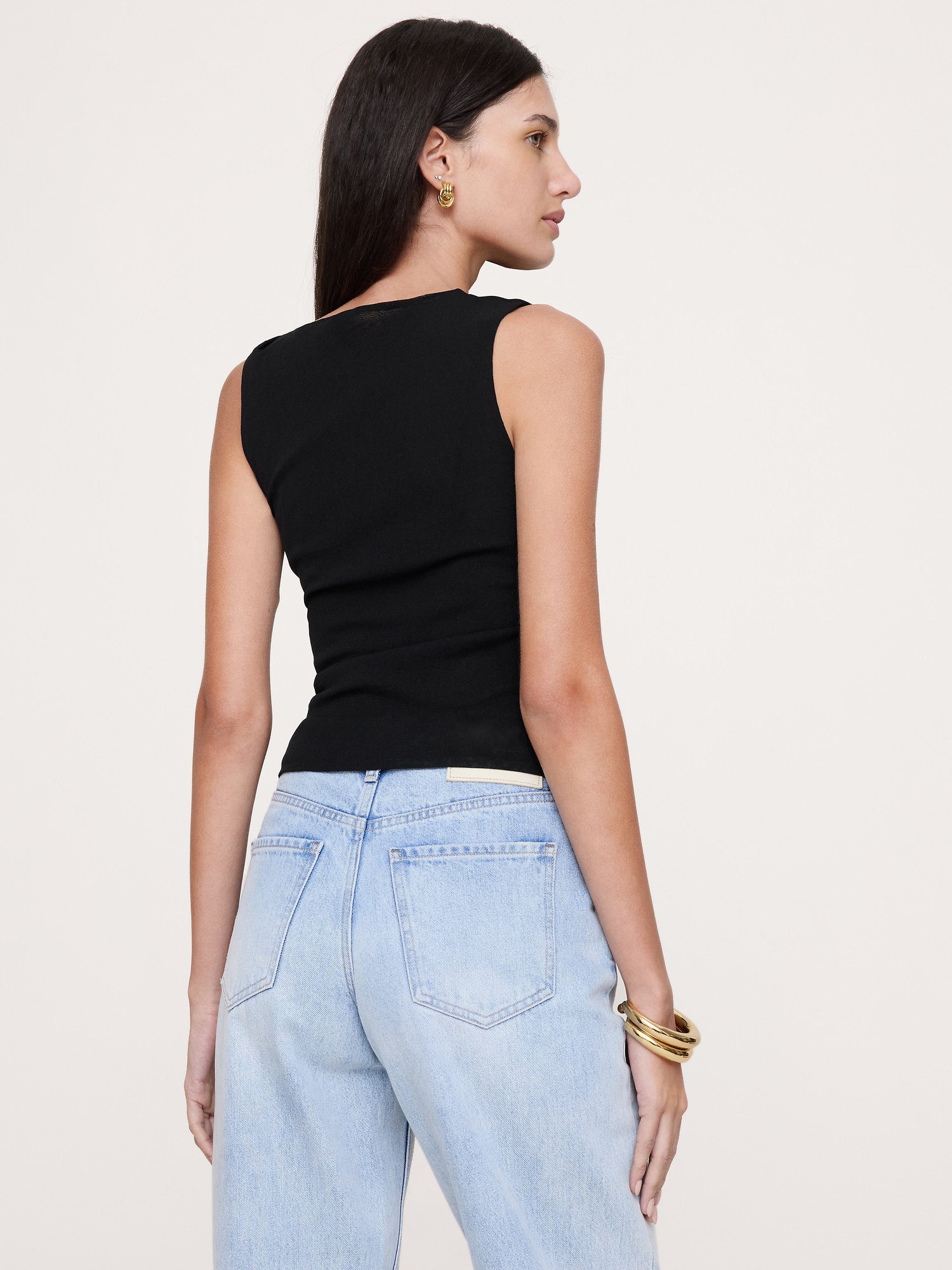 Image number 2 showing, Mesh Twisted-Shoulder Top
