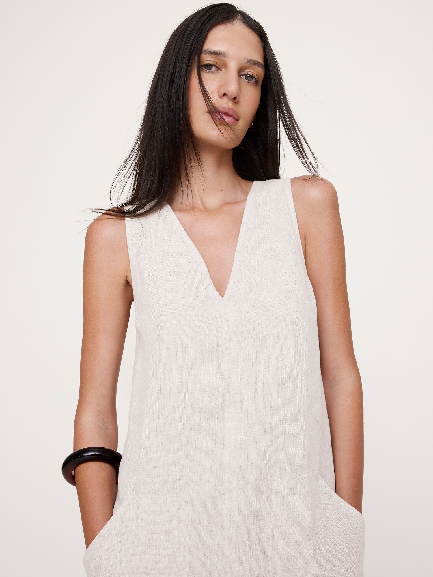 Image number 3 showing, Linen Shift Dress