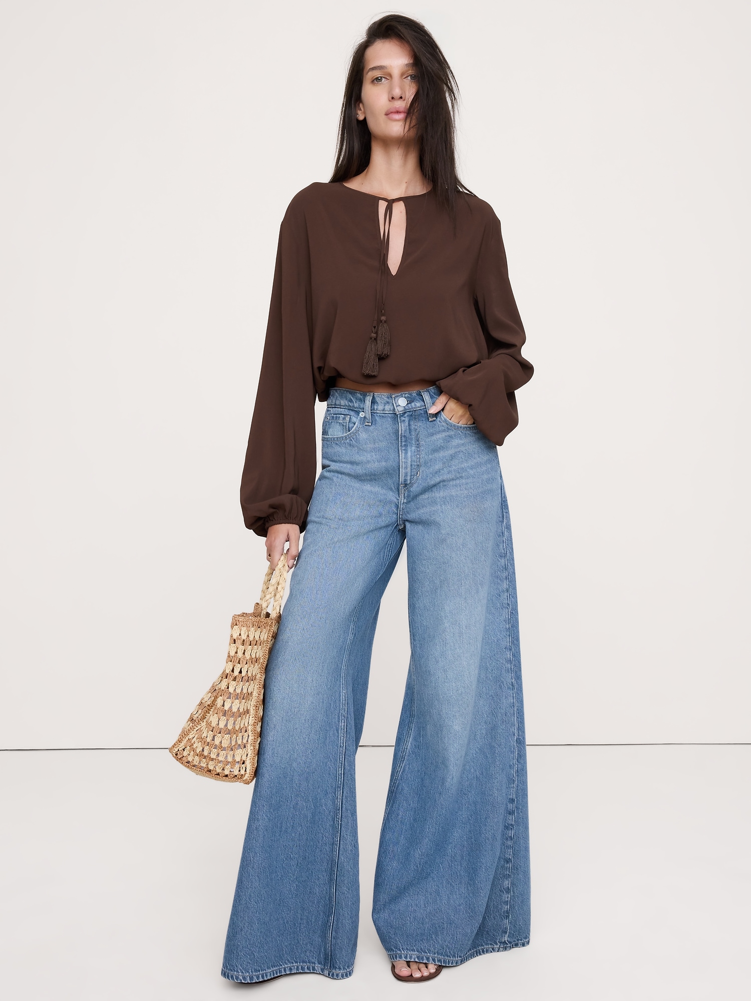 Image number 5 showing, Georgette Tie-Neck Blouse