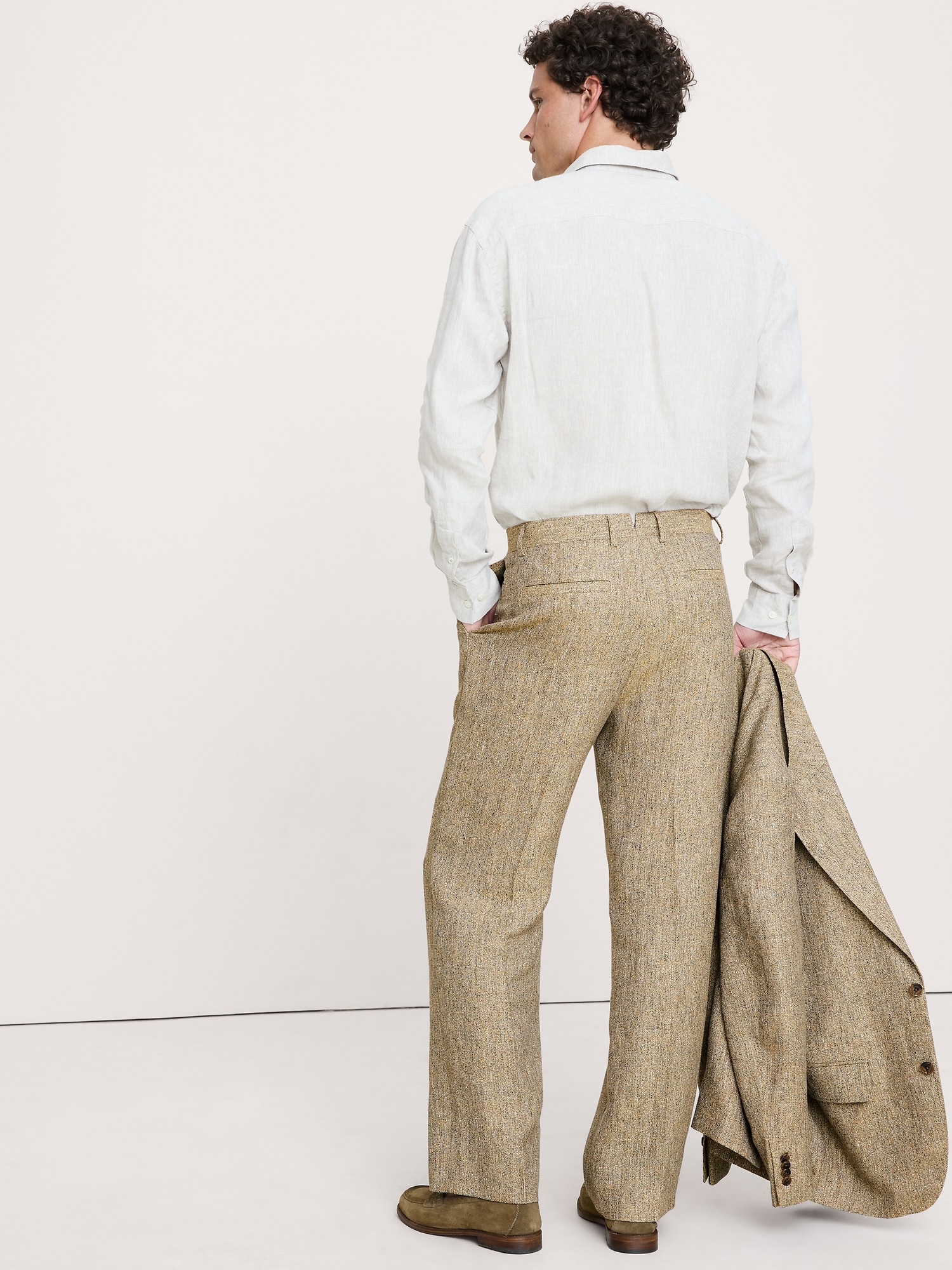 Image number 3 showing, Loose Italian Linen Suit Pant