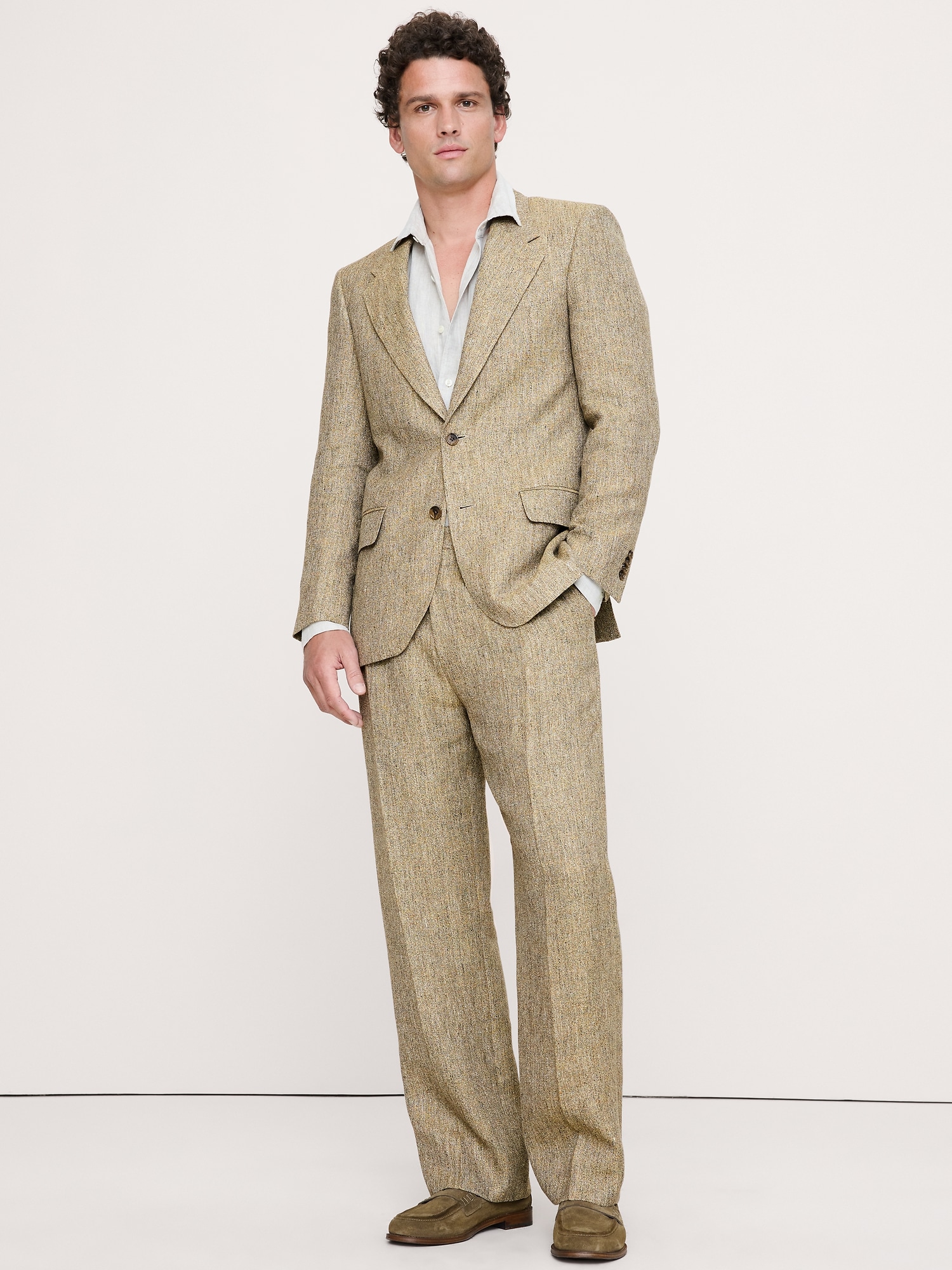 Image number 6 showing, Loose Italian Linen Suit Pant