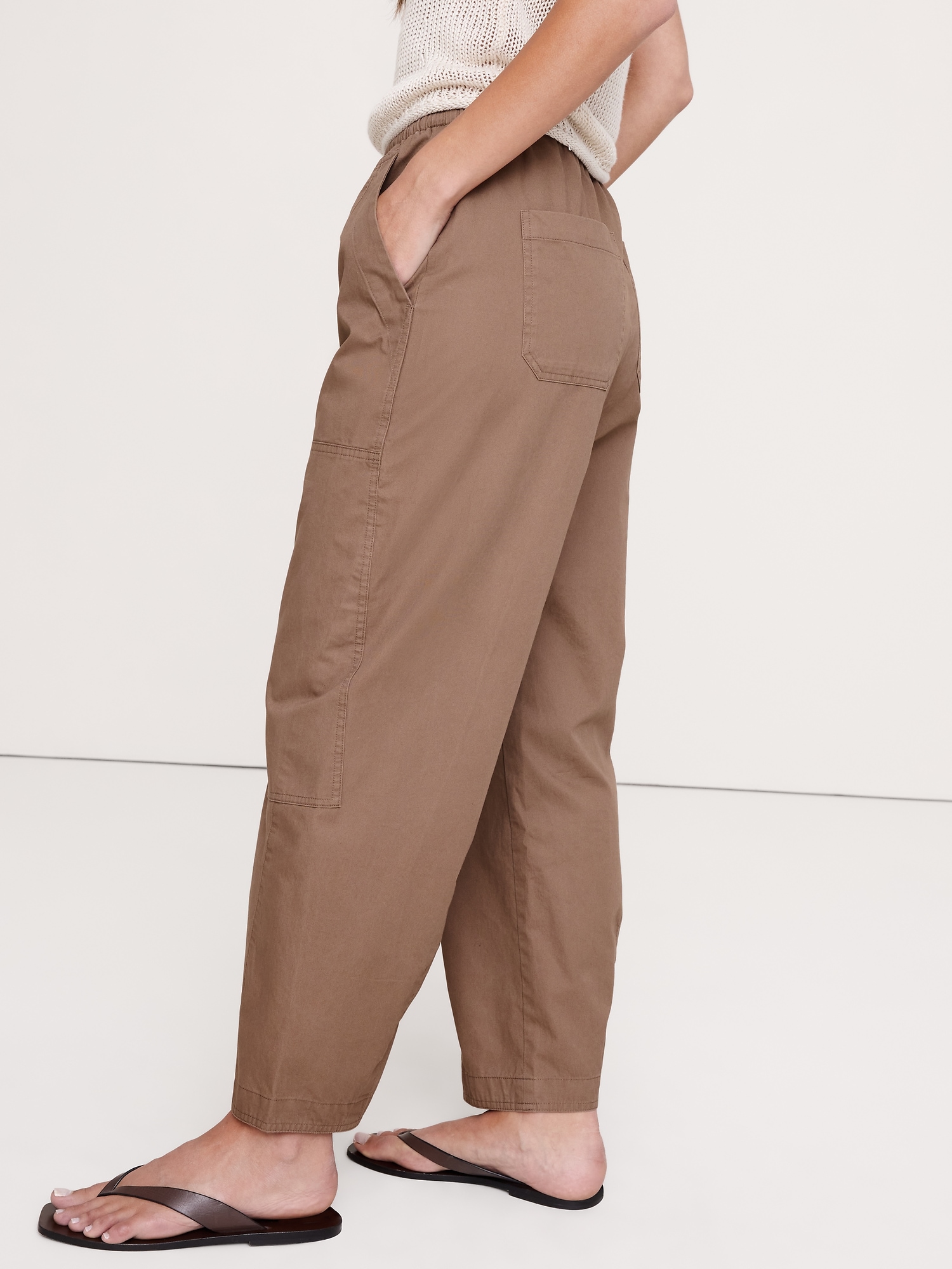 Image number 7 showing, Cotton Poplin Barrel Pull-On Pant