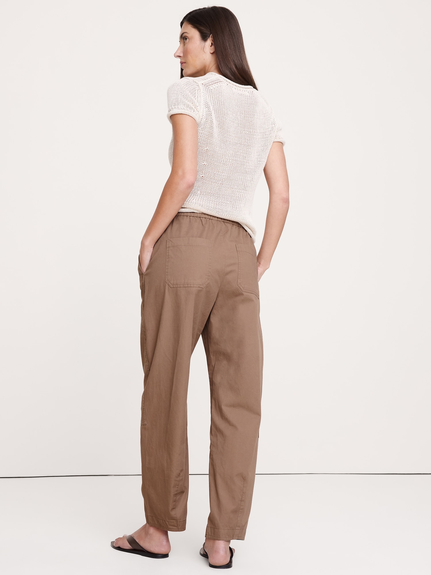 Image number 6 showing, Cotton Poplin Barrel Pull-On Pant