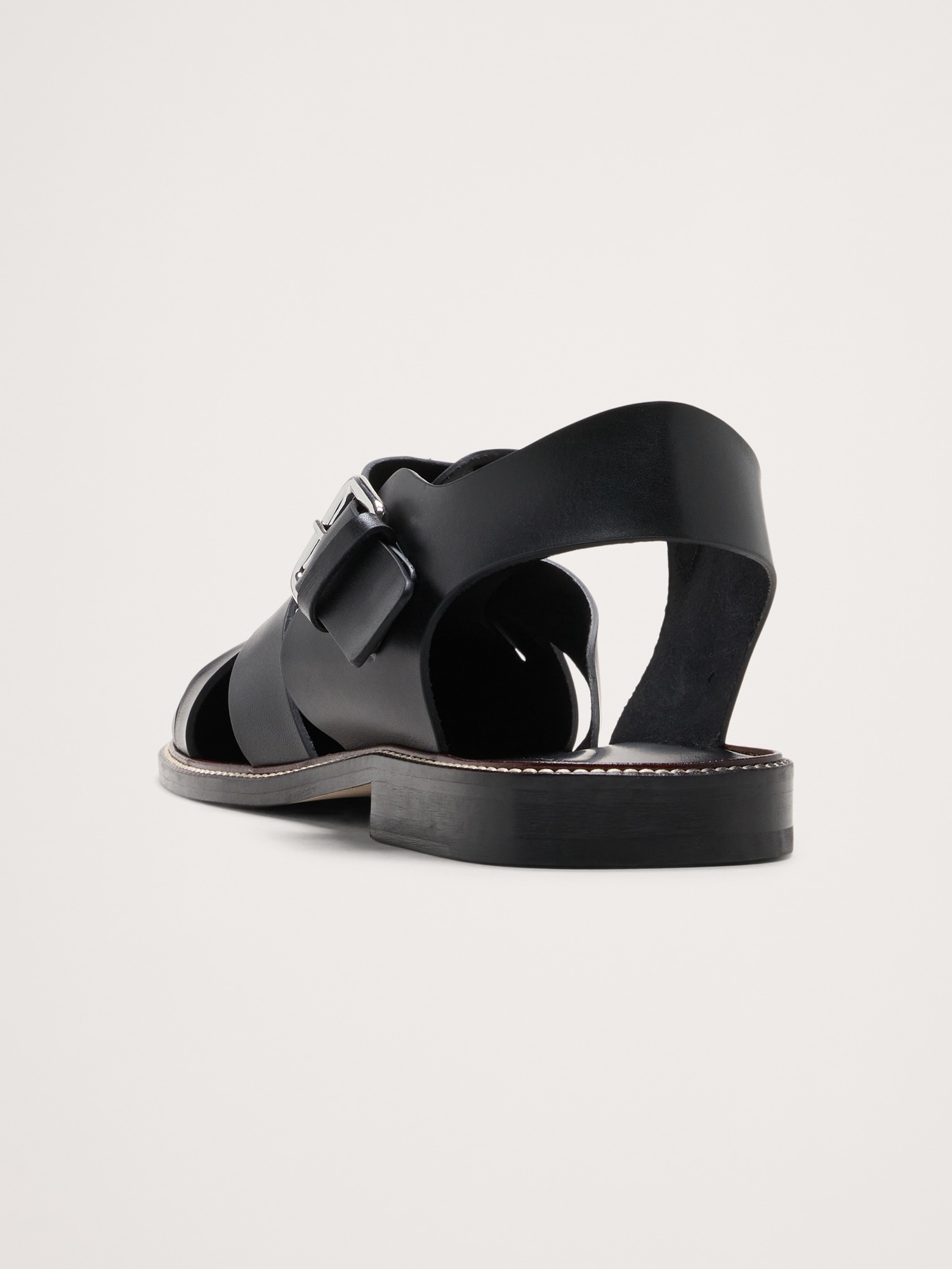 Image number 3 showing, Leather Closed-Toe Fisherman Sandal