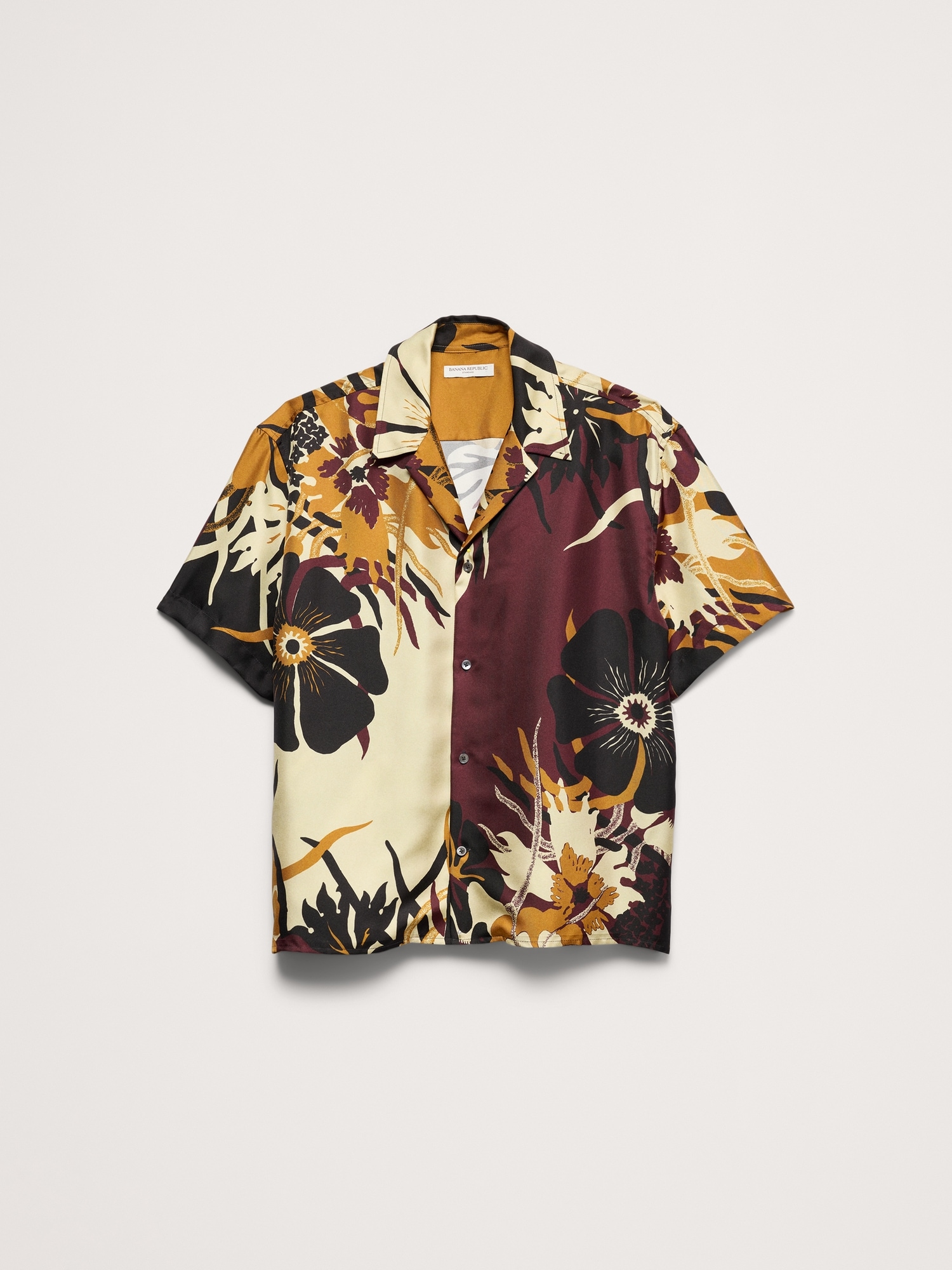 Image number 5 showing, Standard-Fit Silk Resort Shirt