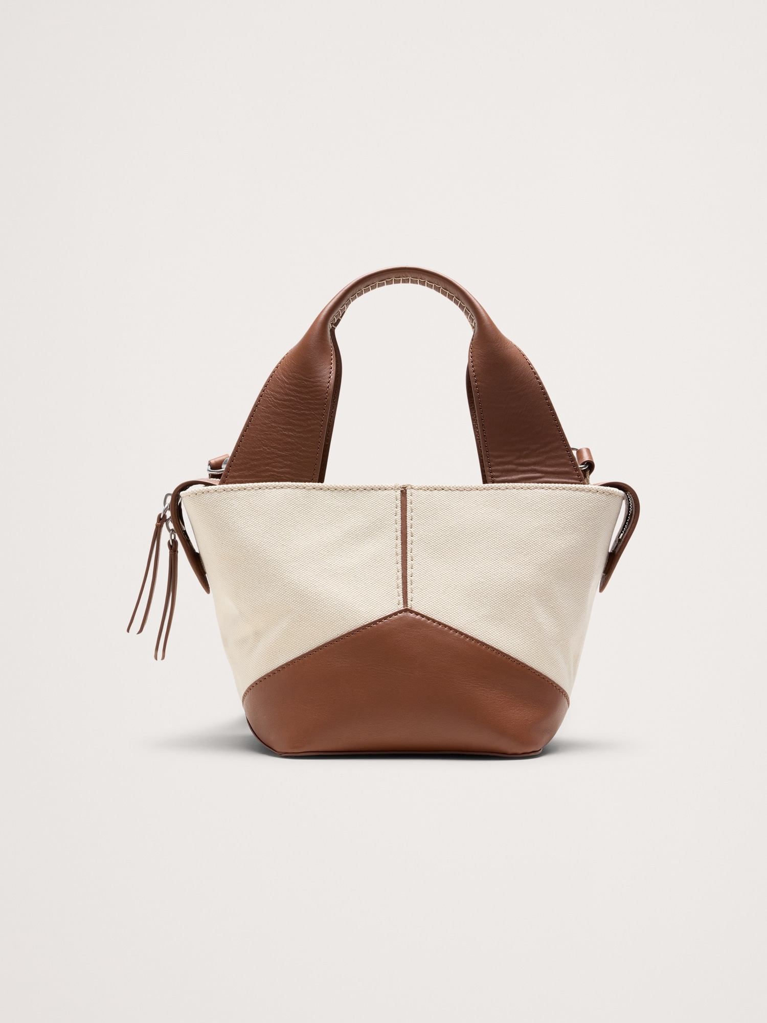 Image number 4 showing, Leather & Suede Mini Zip Tote