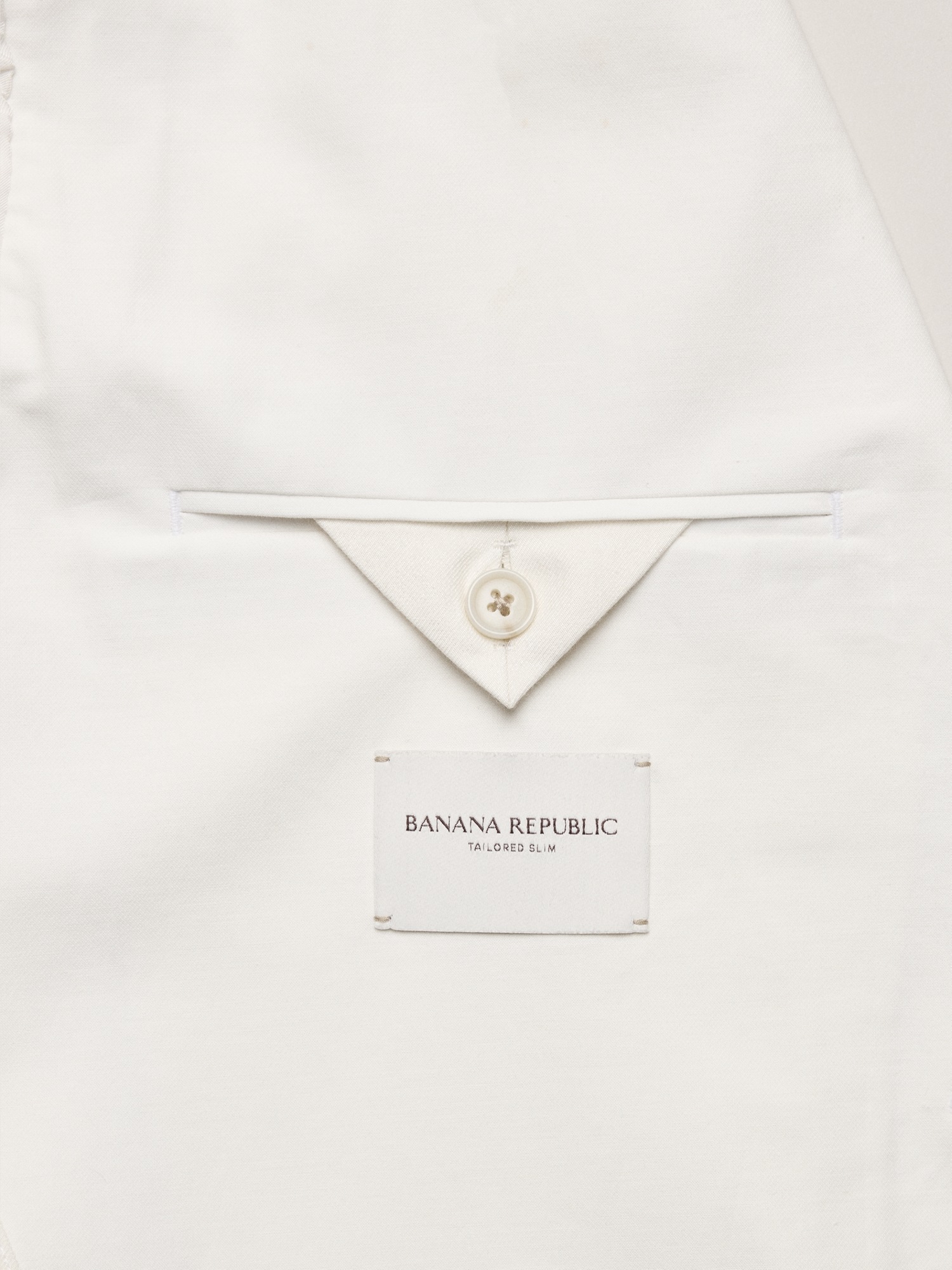 Мужской пиджак Banana Republic Tailored Slim-Fit Italian Cotton-Linen Suit, цвет: Слоновая кость — фото 6
