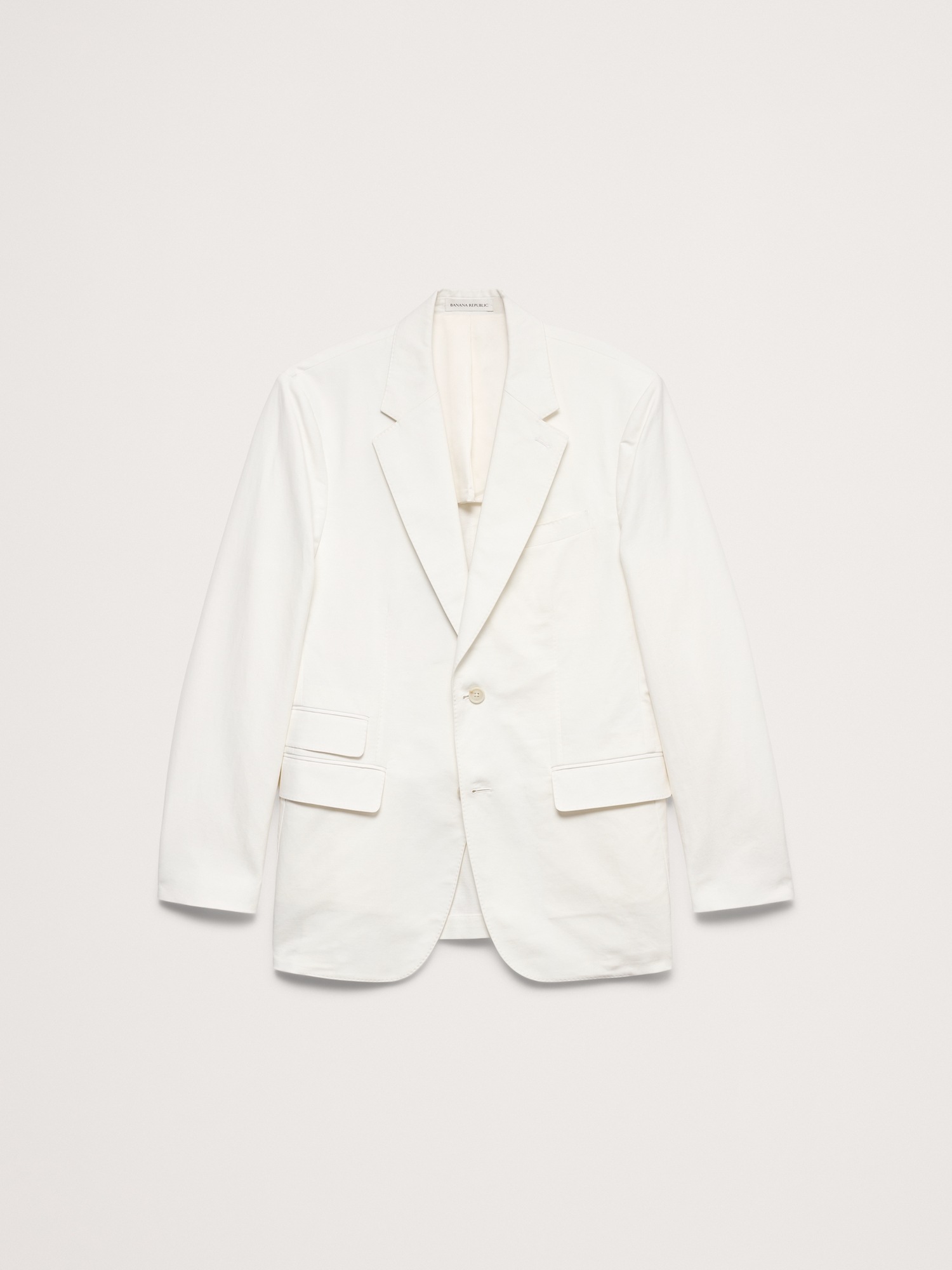 Мужской пиджак Banana Republic Tailored Slim-Fit Italian Cotton-Linen Suit, цвет: Слоновая кость — фото 4