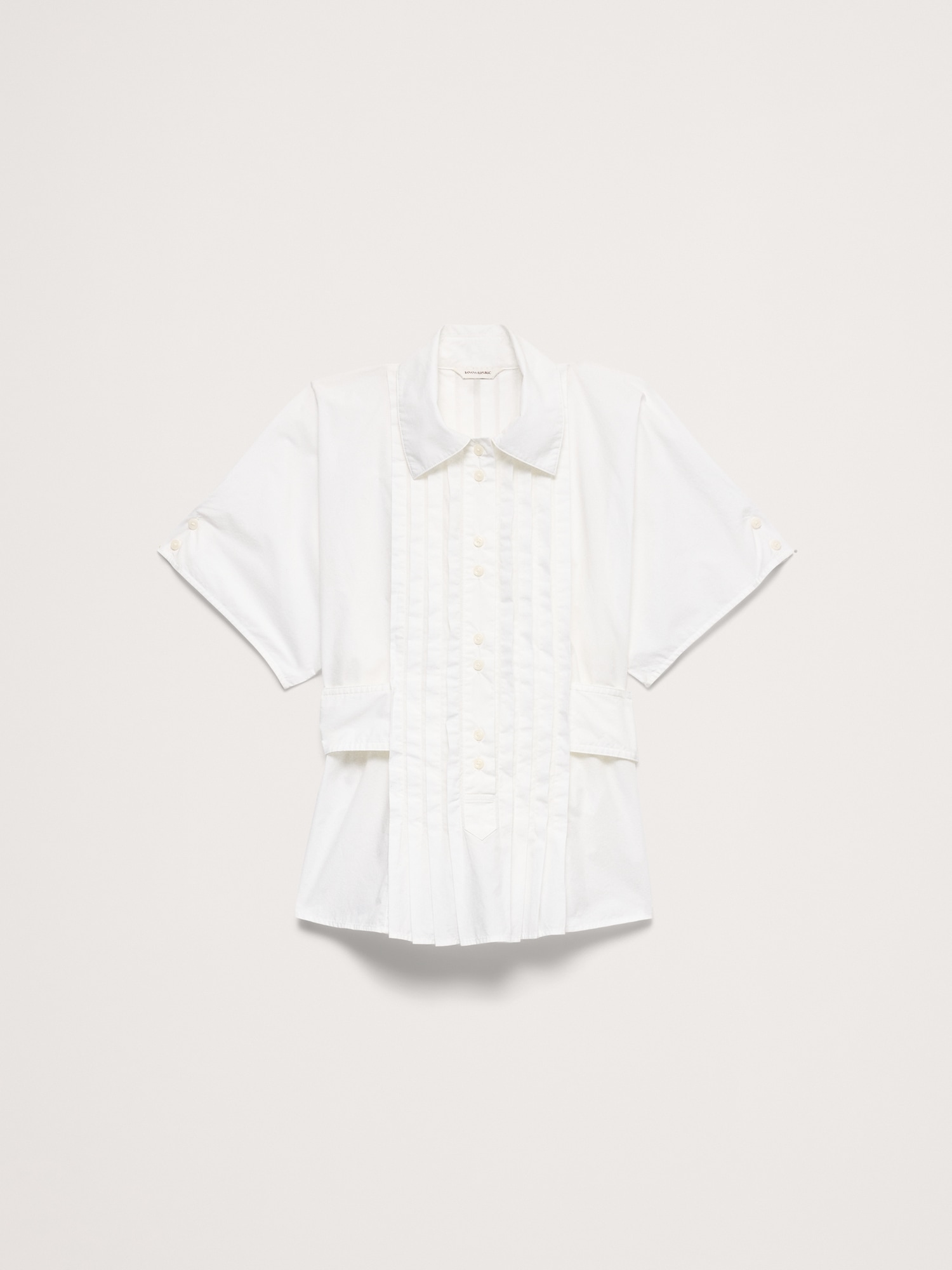 Image number 7 showing, Pleated Cotton Poplin Top