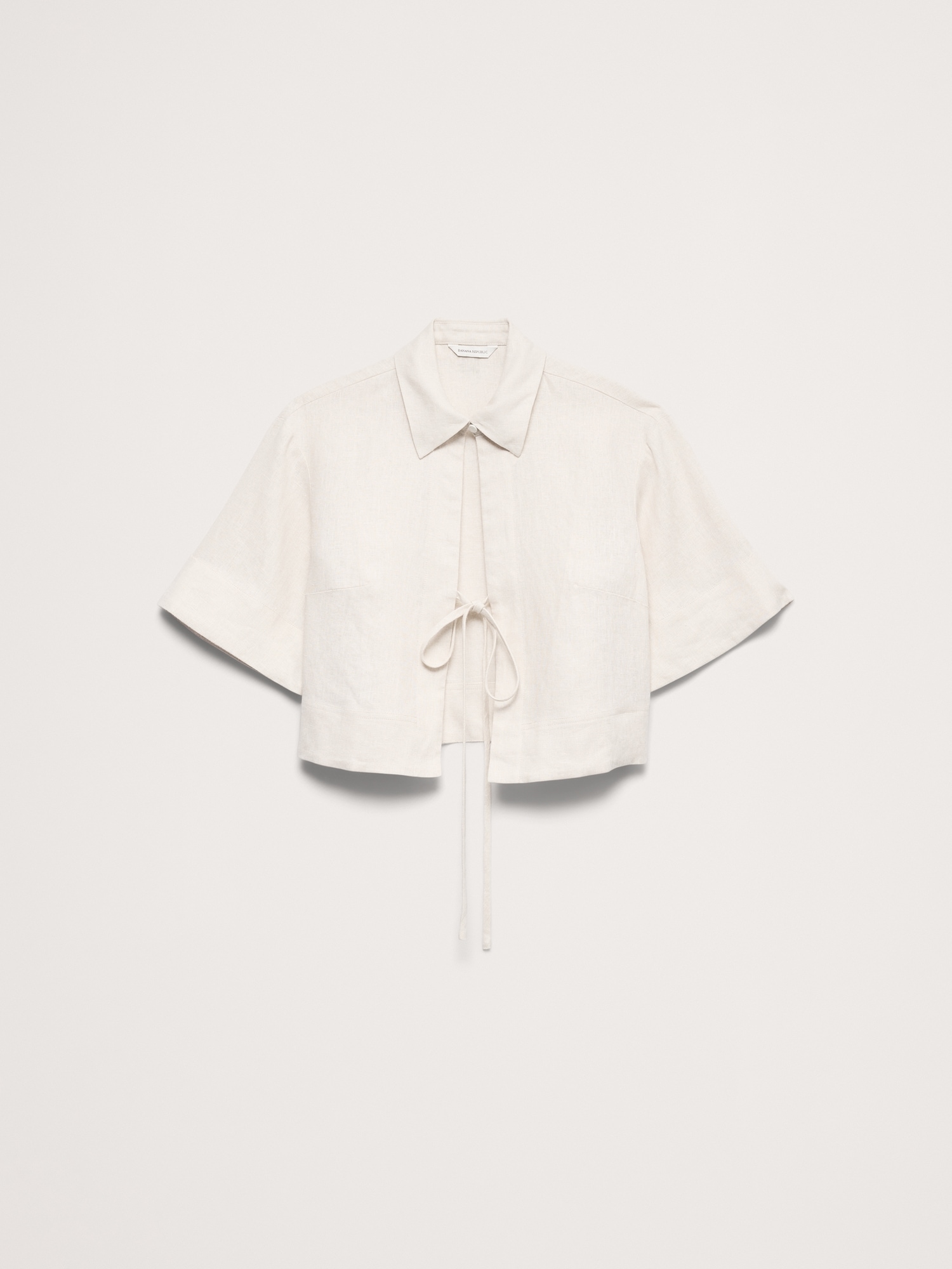 Image number 4 showing, Linen Tie-Front Shirt