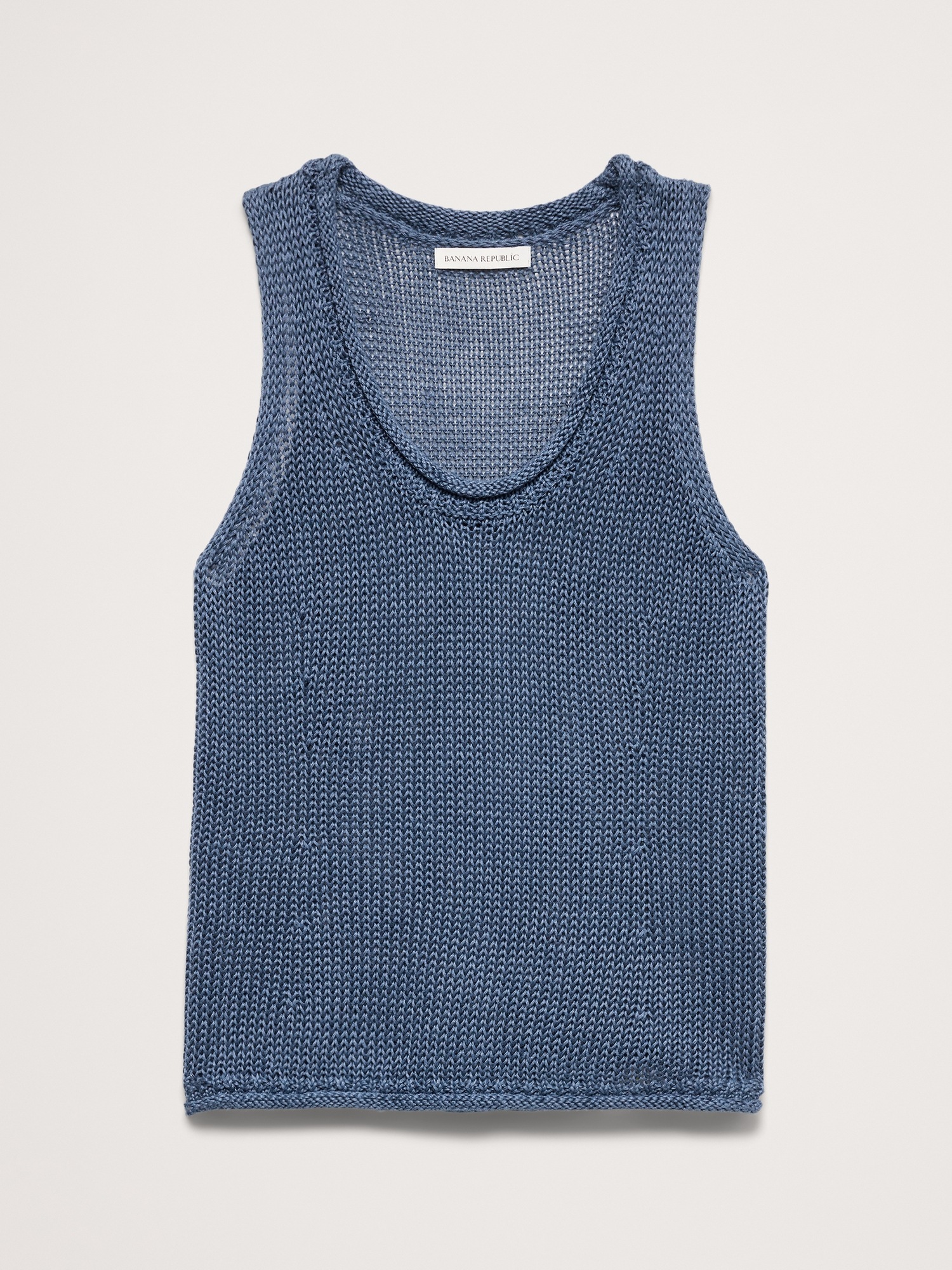 Женский свитер Banana Republic Heirloom Linen Sweater Tank, цвет: Синий — фото 2
