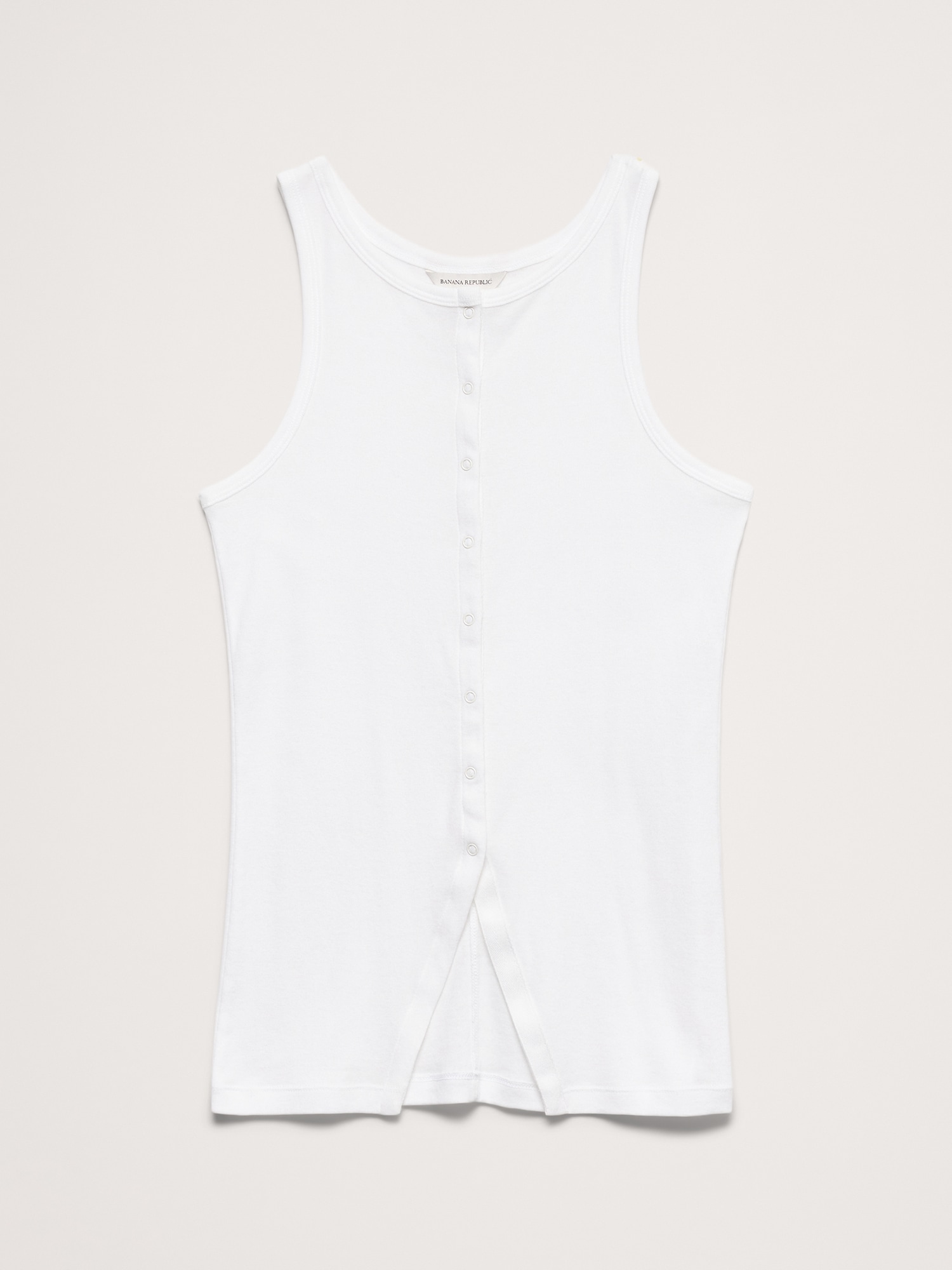 Image number 4 showing, Airy Cotton Snap-Front Tank