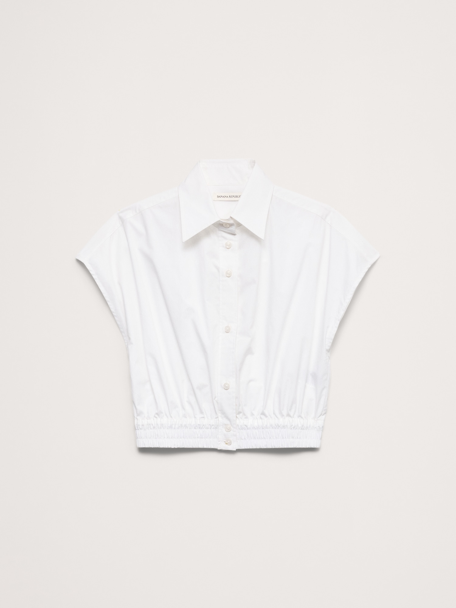 Image number 7 showing, Cotton Poplin Super-Cropped Shirt