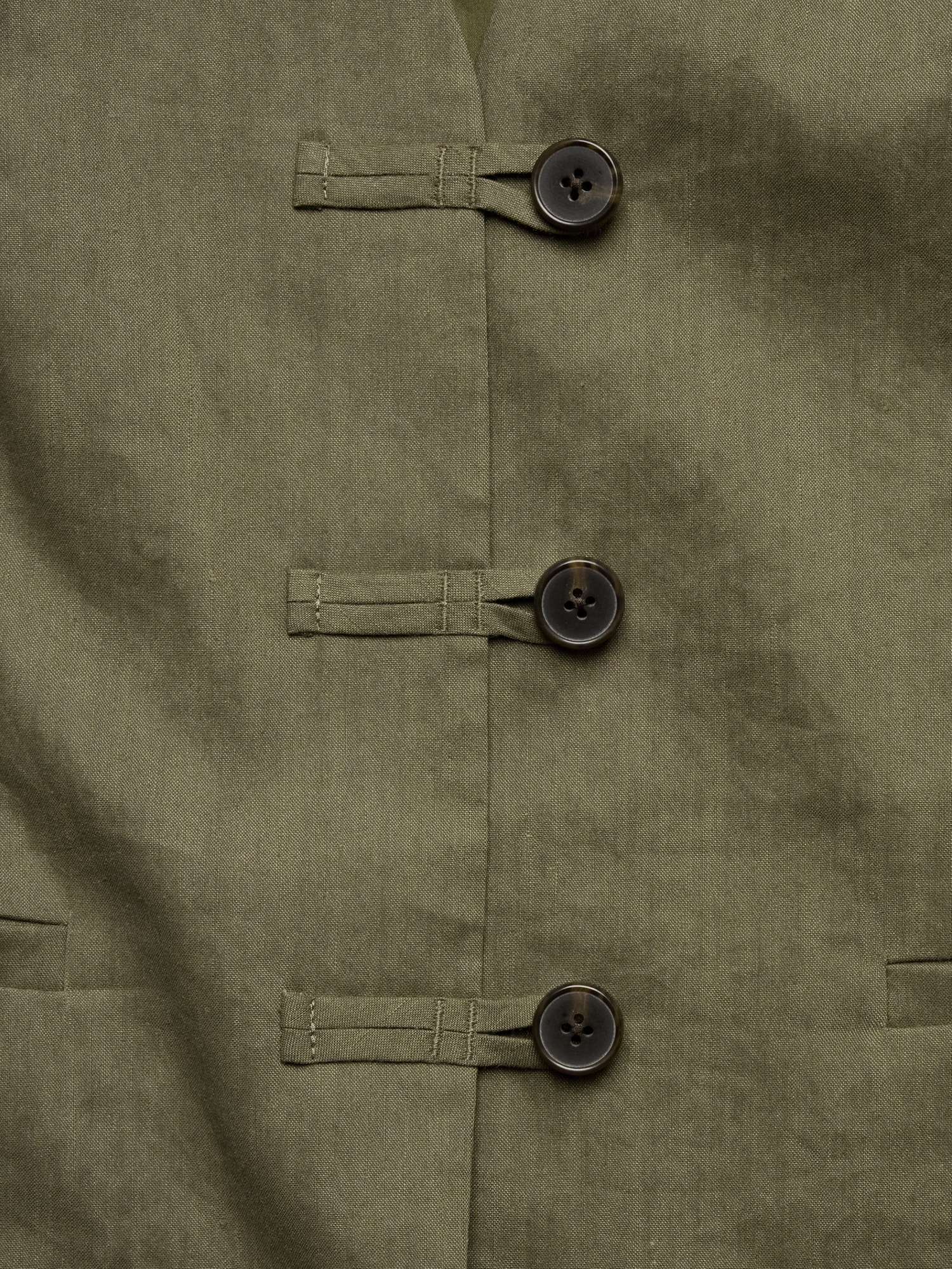 Image number 6 showing, Stretch Linen-Viscose Long Vest