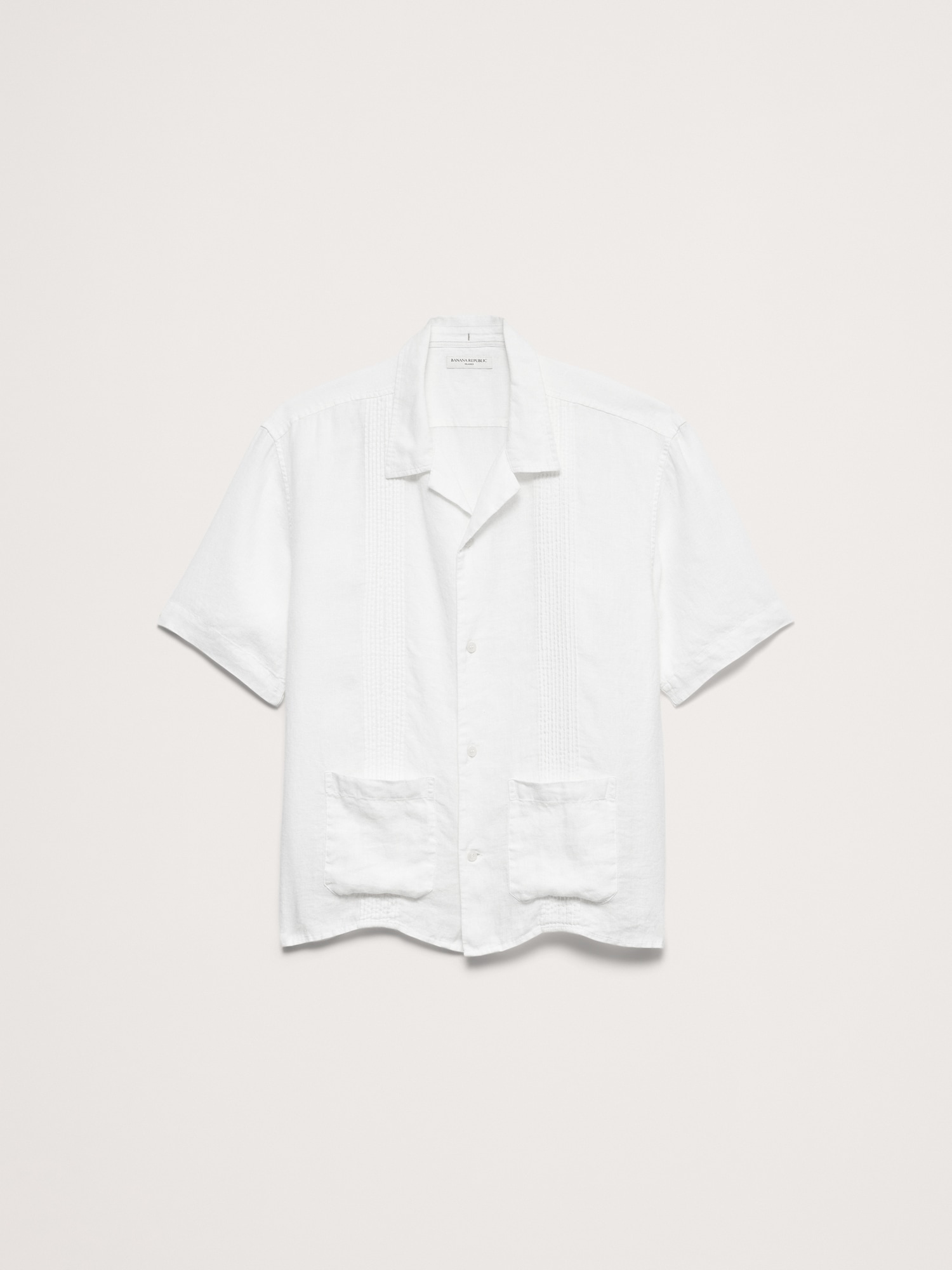Image number 5 showing, Relaxed-Fit Pleated Linen Resort Shirt