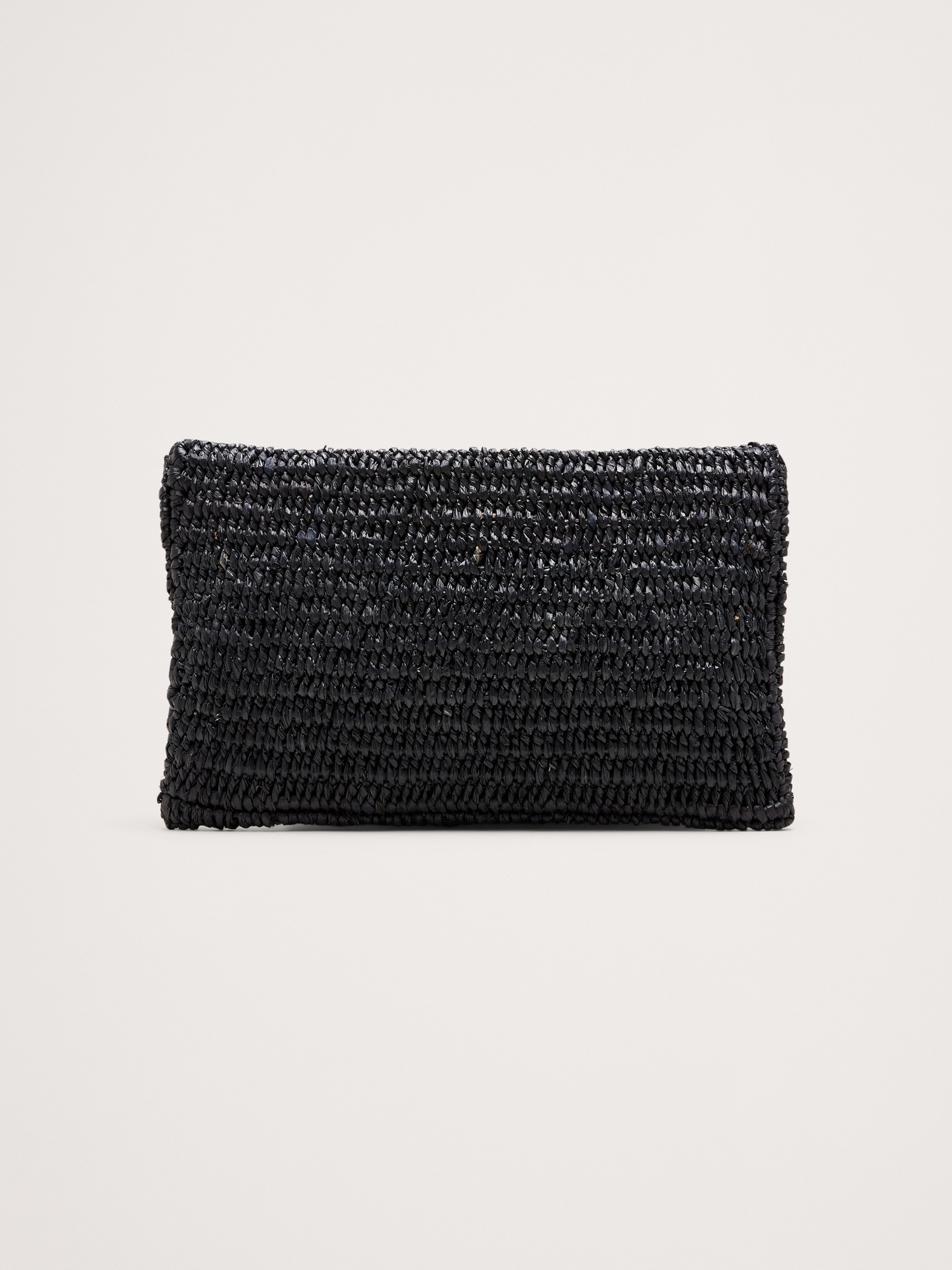 Женский клатч Hat Attack Emmie Raffia Envelope Clutch, цвет: Чёрный — фото 3