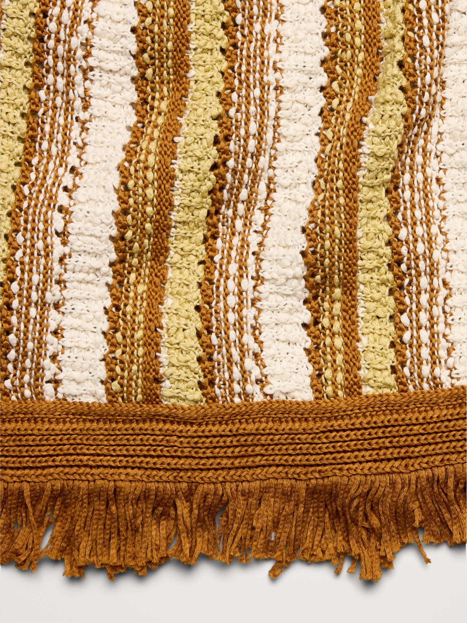 Мужской кардиган Banana Republic Fringe Cotton Polo Cardigan, цвет: Коричневый — фото 5