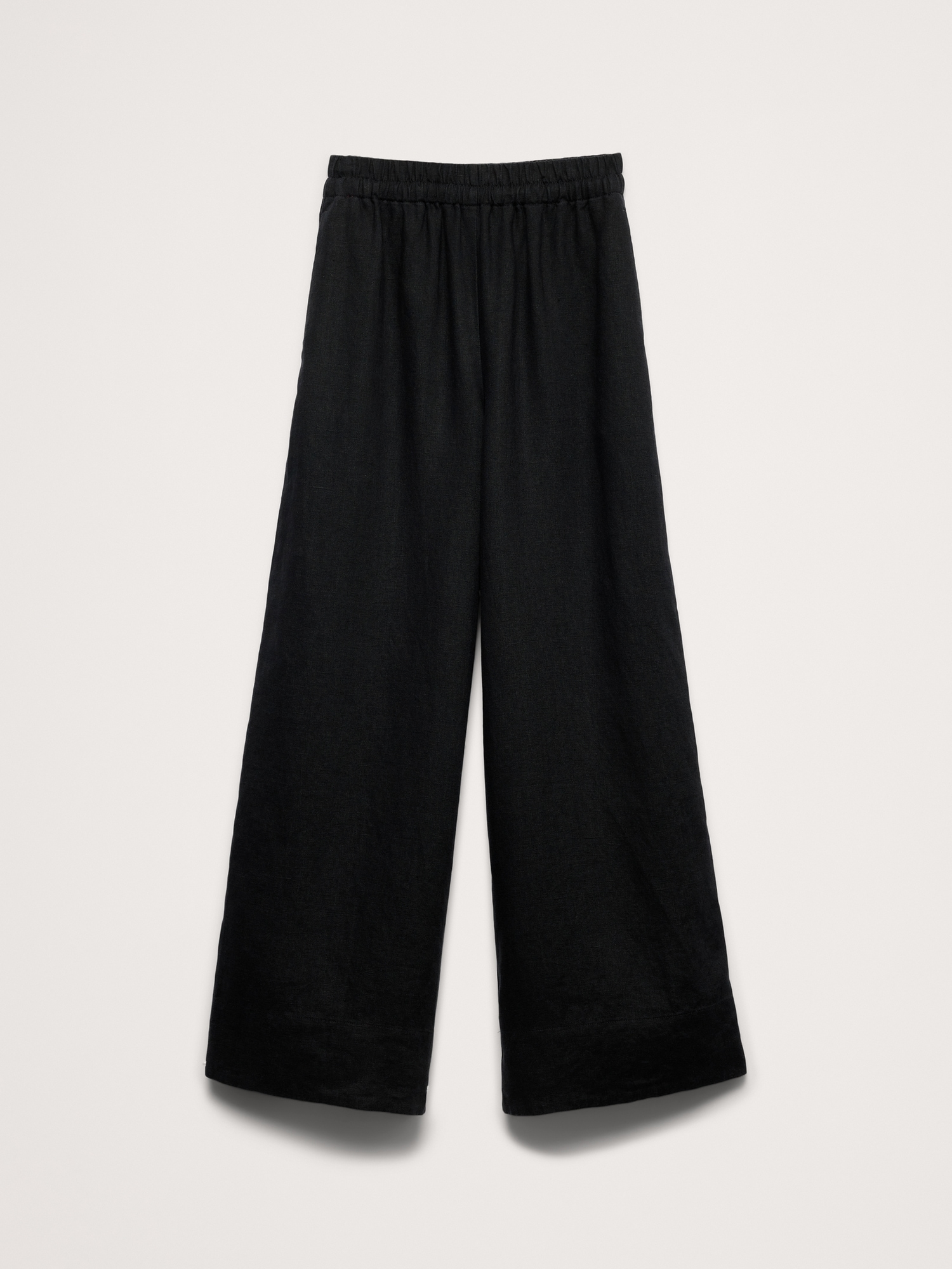 Image number 4 showing, High-Rise Wide-Leg Linen Pull-On Ankle Pant