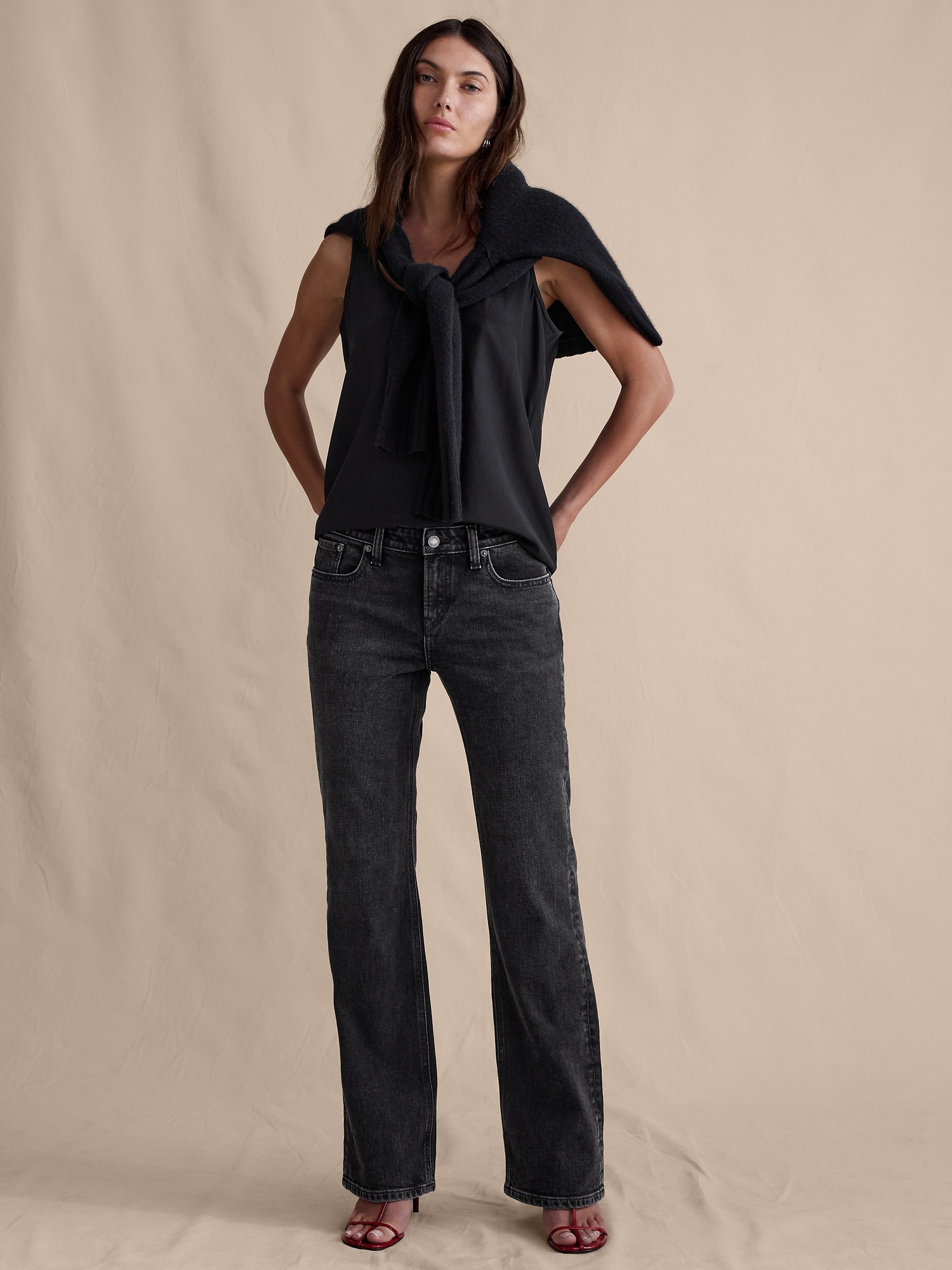Image number 1 showing, Mid-Rise Bootcut Jean