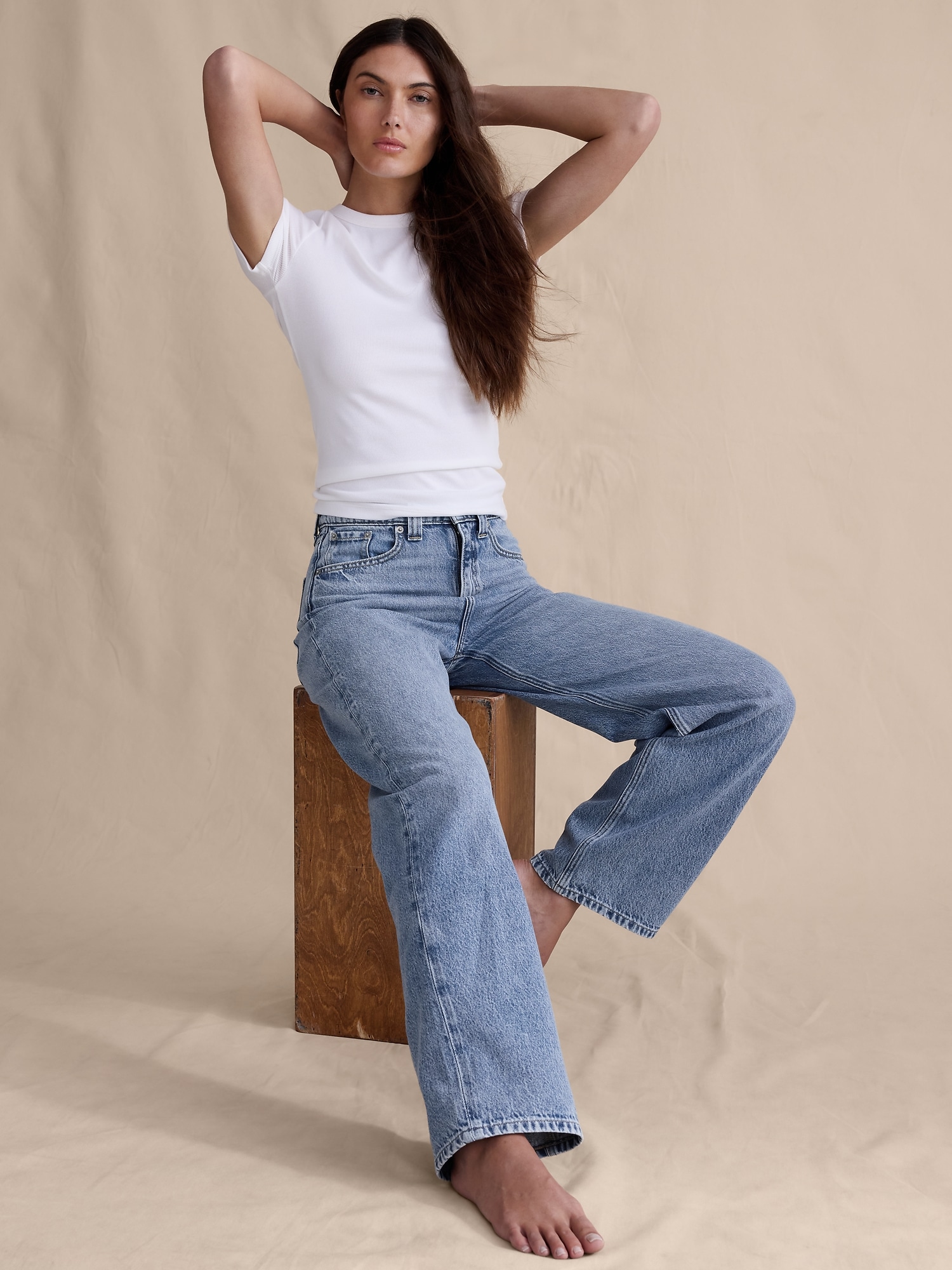 Image number 5 showing, High-Rise Relaxed Wide-Leg Jean