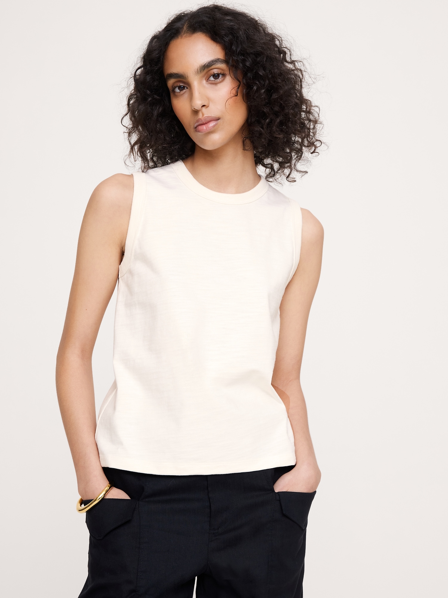 Image number 1 showing, Heavyweight Slub Cotton Tank