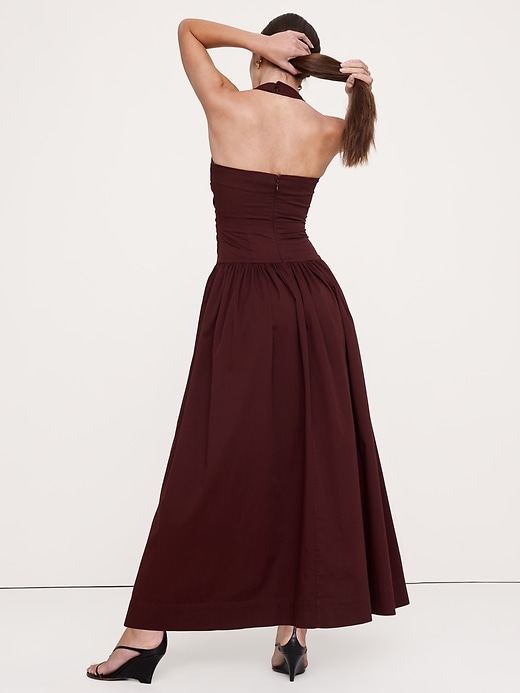 banana republic halter pleated maxi dress jeanwang on LTK