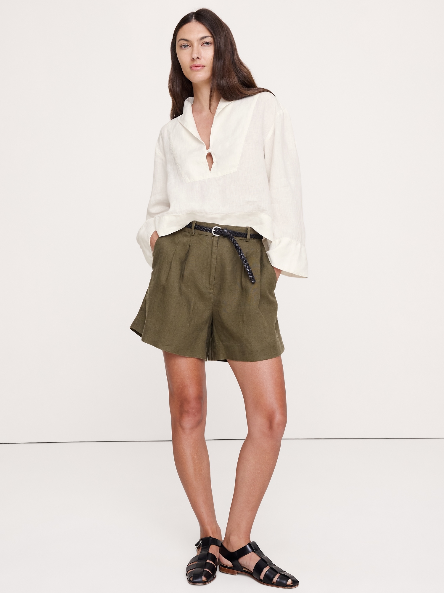 Image number 1 showing, Linen Popover Top