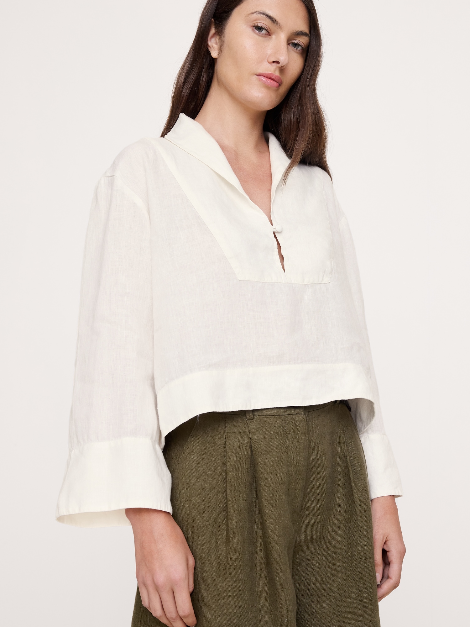 Image number 4 showing, Linen Popover Top