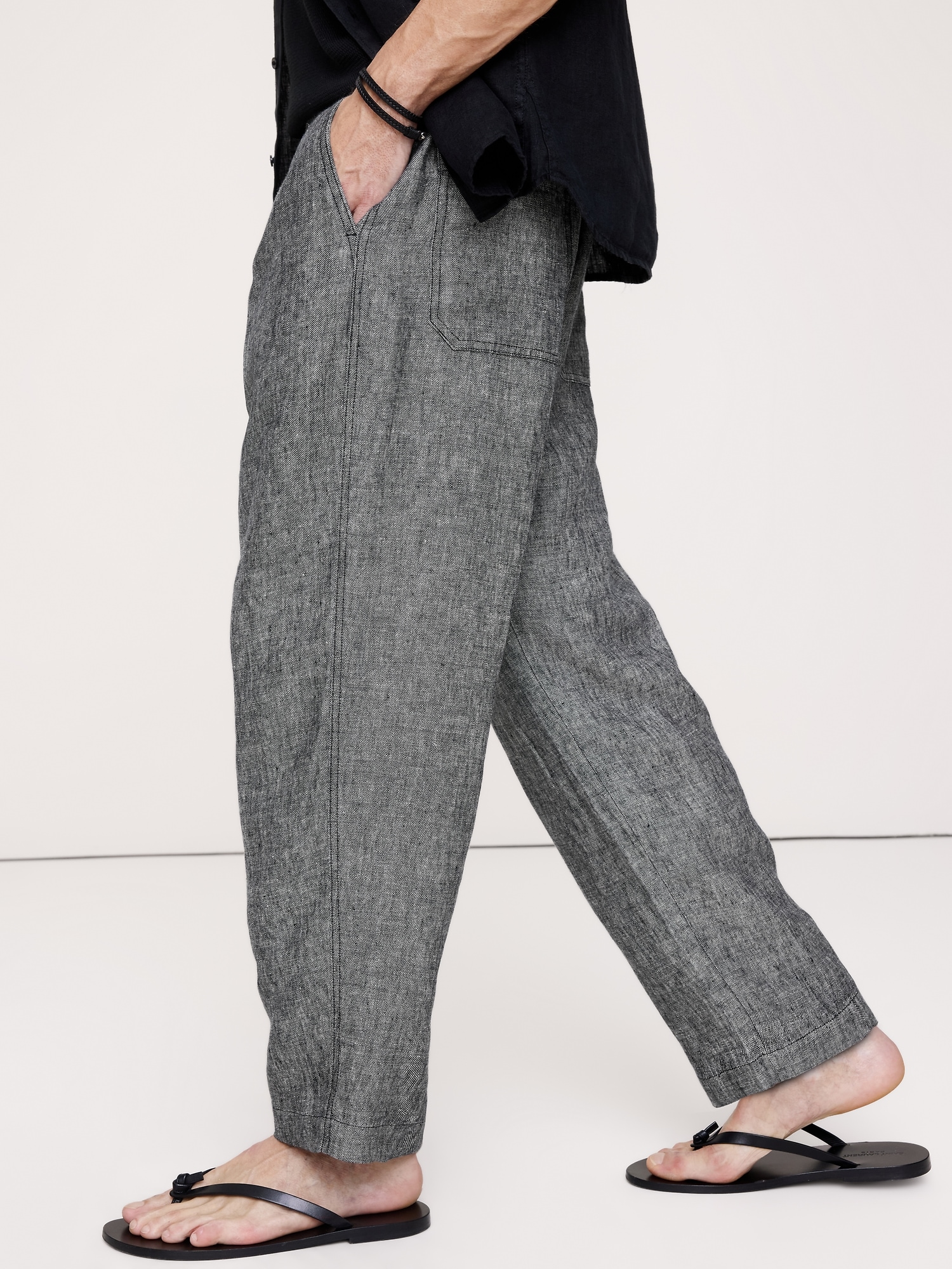 Image number 6 showing, Loose Linen Pull-on Beach Pant