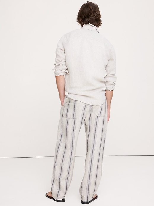 Loose Linen Pull-on Beach Pant