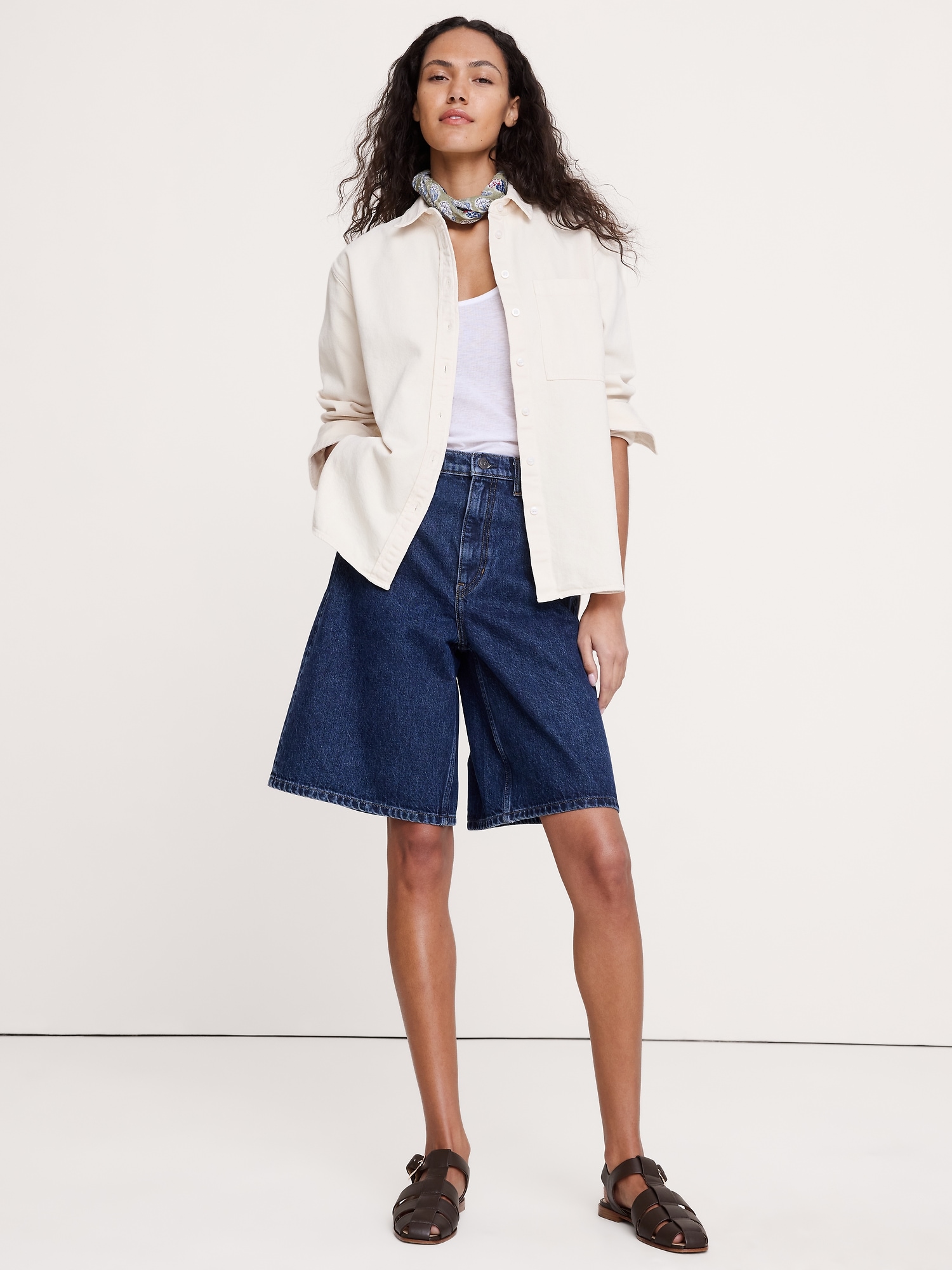 Image number 1 showing, The Oversized Denim Shirt