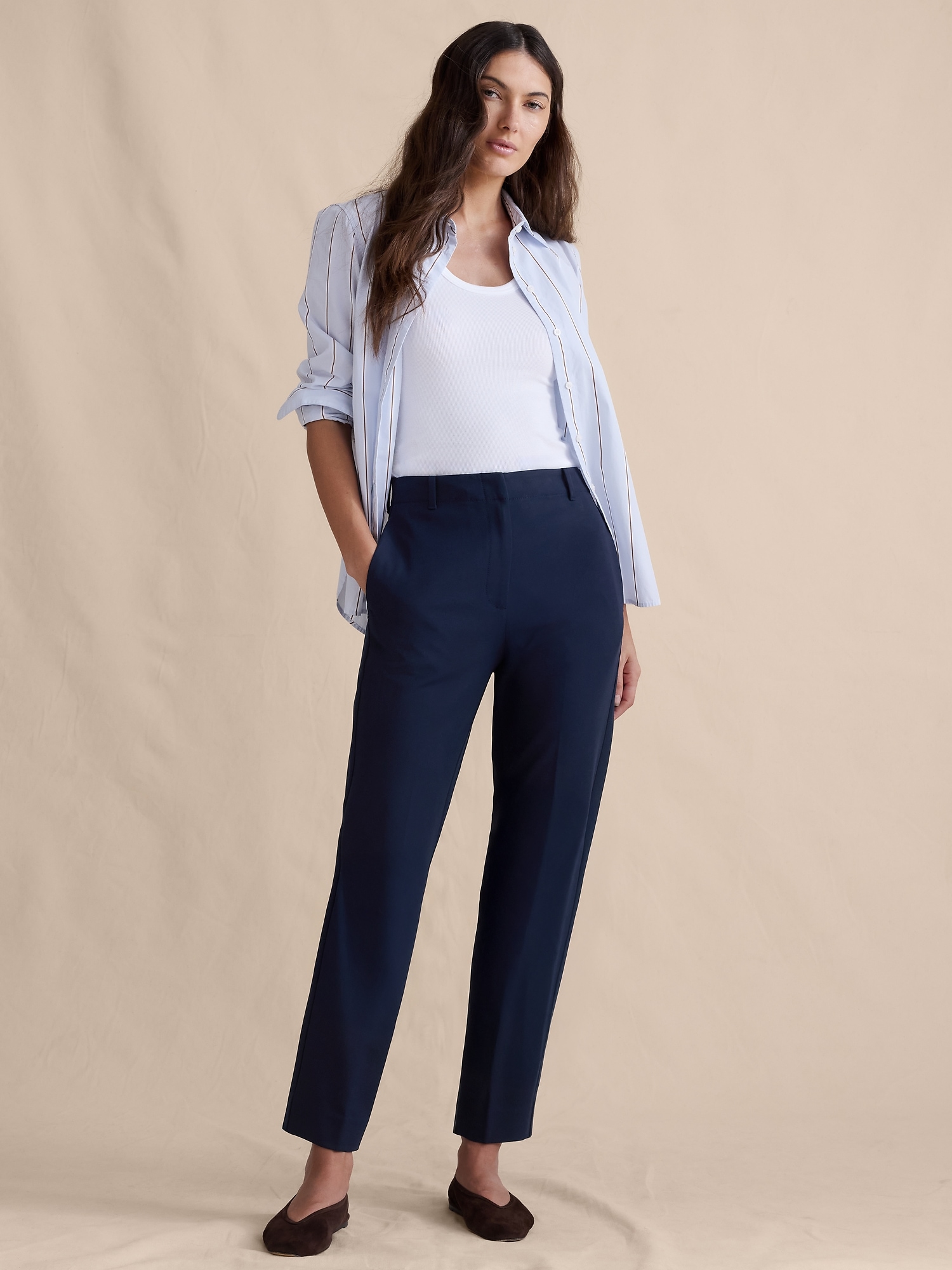 Image number 5 showing, High-Rise Modern Slim City Stretch Ankle Pant