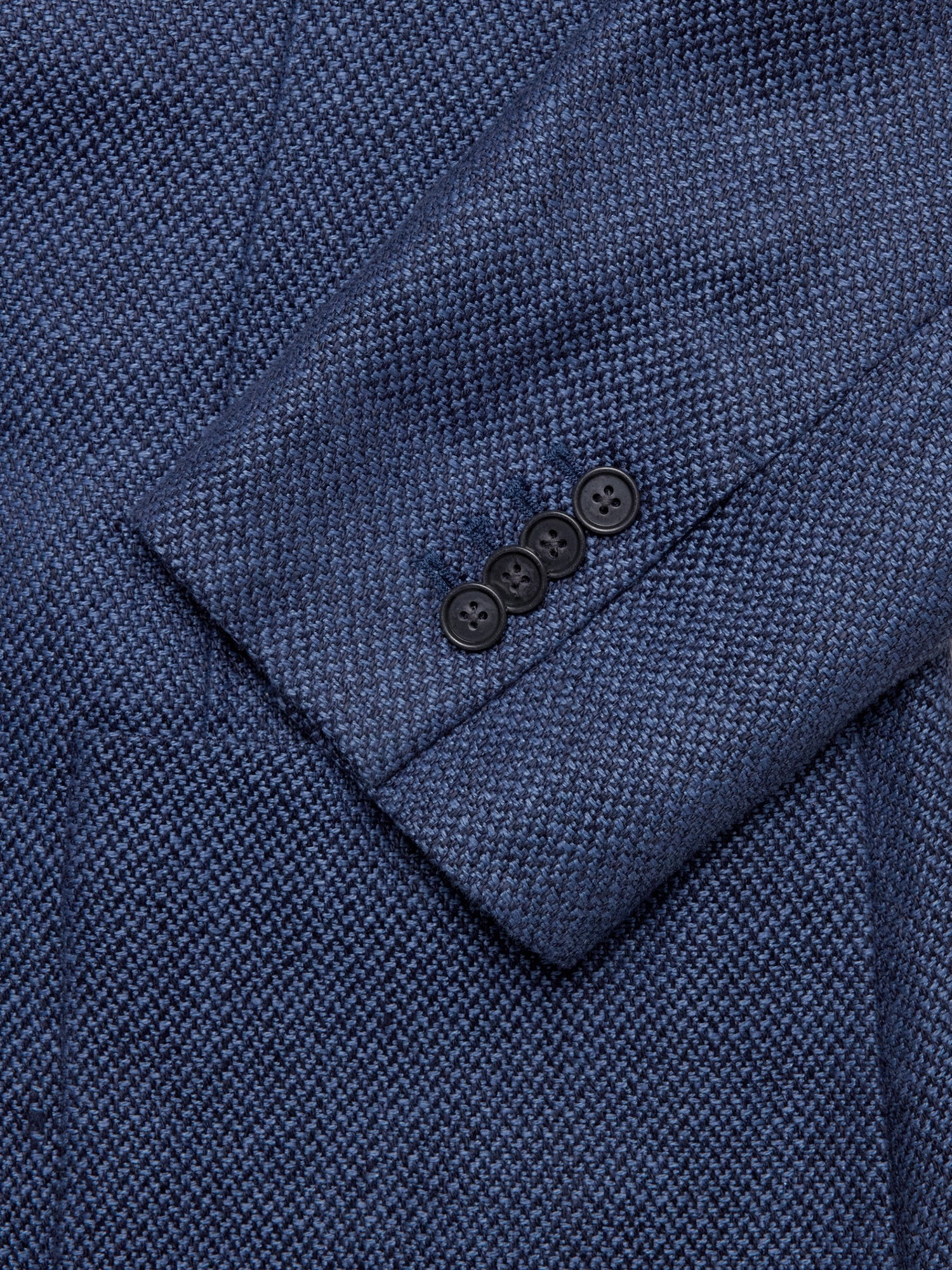 Мужской пиджак Banana Republic Blue Herringbone Linen Sport Coat, цвет: Тёмно-синий — фото 6