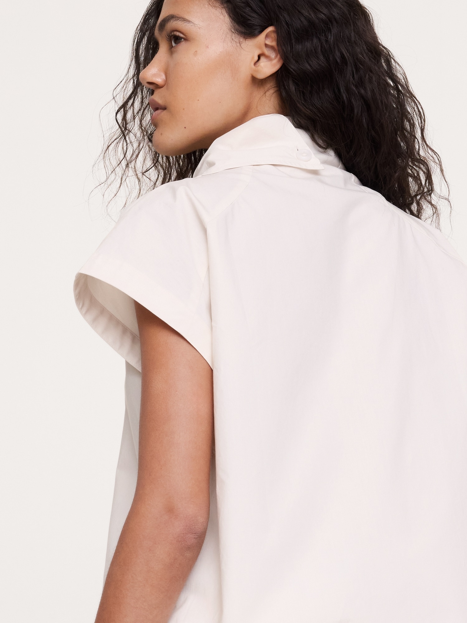 Image number 4 showing, Cotton Poplin Cowl Neck Tunic