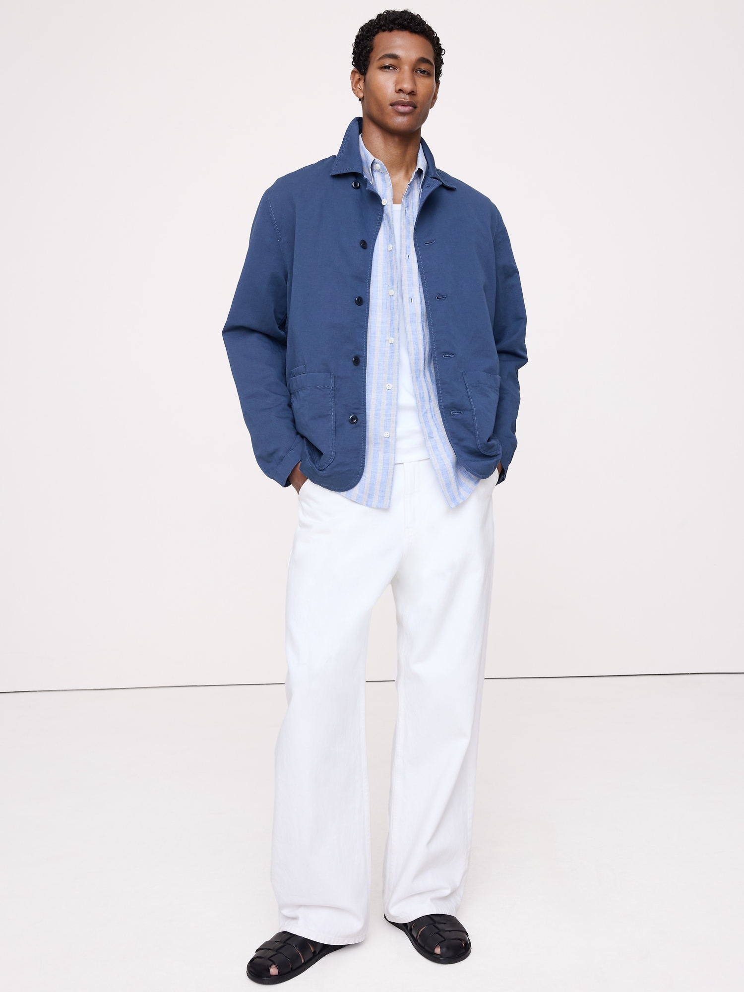Image number 3 showing, Standard-Fit Linen Short-Sleeve Shirt
