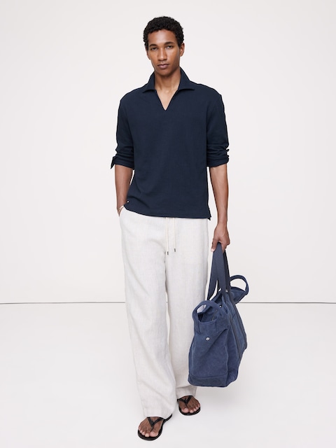 Jacquard Popover Polo