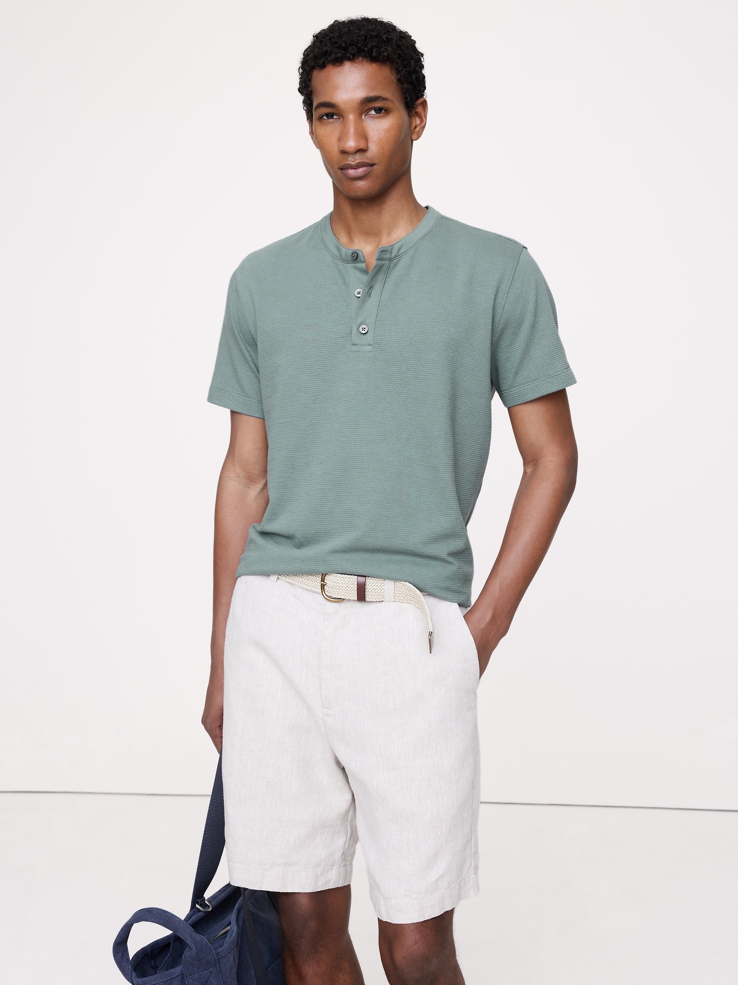 Image number 1 showing, Mesh Henley T-Shirt