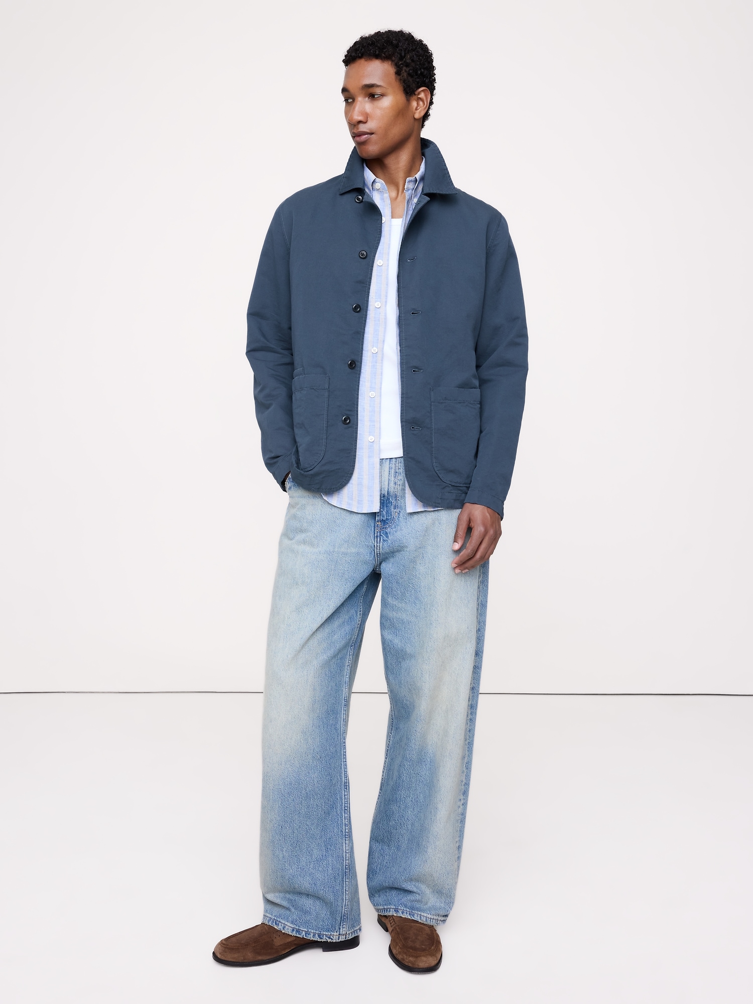 Image number 4 showing, Italian Linen-Cotton Shirt Jacket