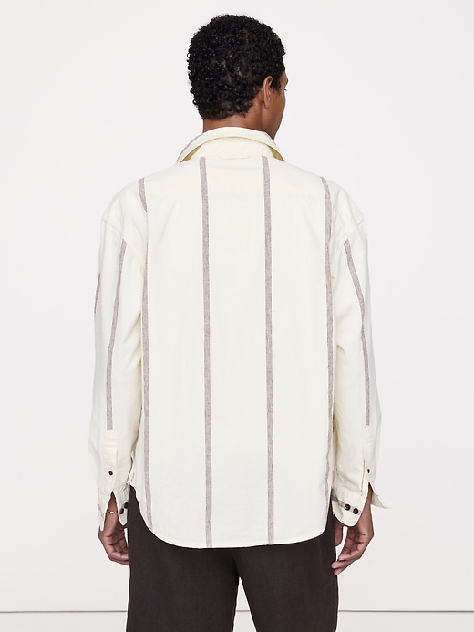 Relaxed-Fit Cotton-Linen Neps Shirt | Banana Republic