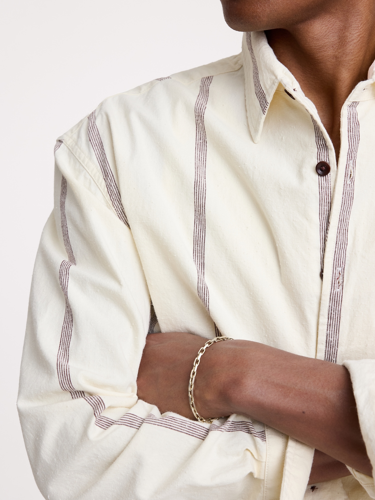 Image number 6 showing, Relaxed-Fit Cotton-Linen Neps Shirt