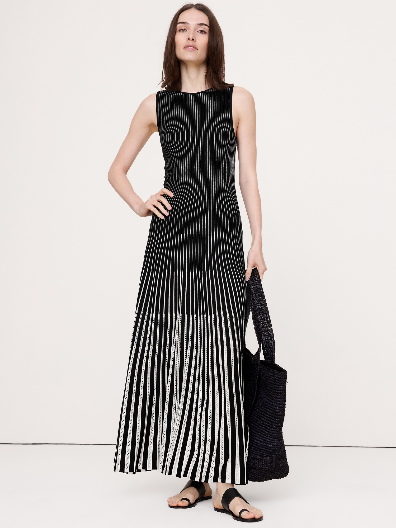 Image number 1 showing, Eyelet Sweater Maxi Dress