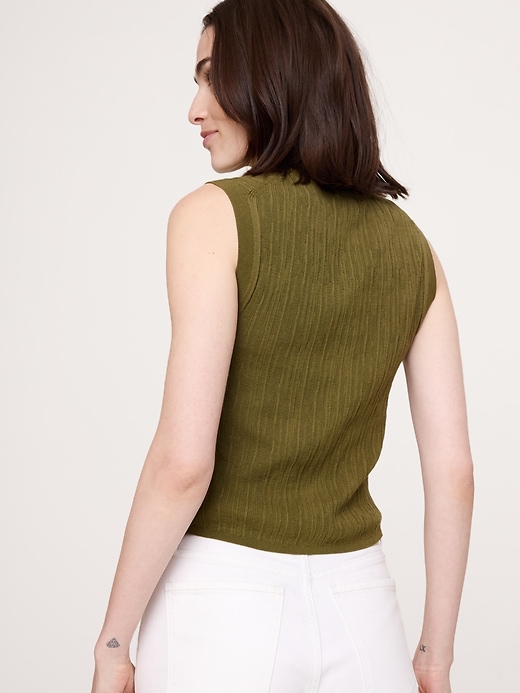 Crinkle Knit Vest | Banana Republic