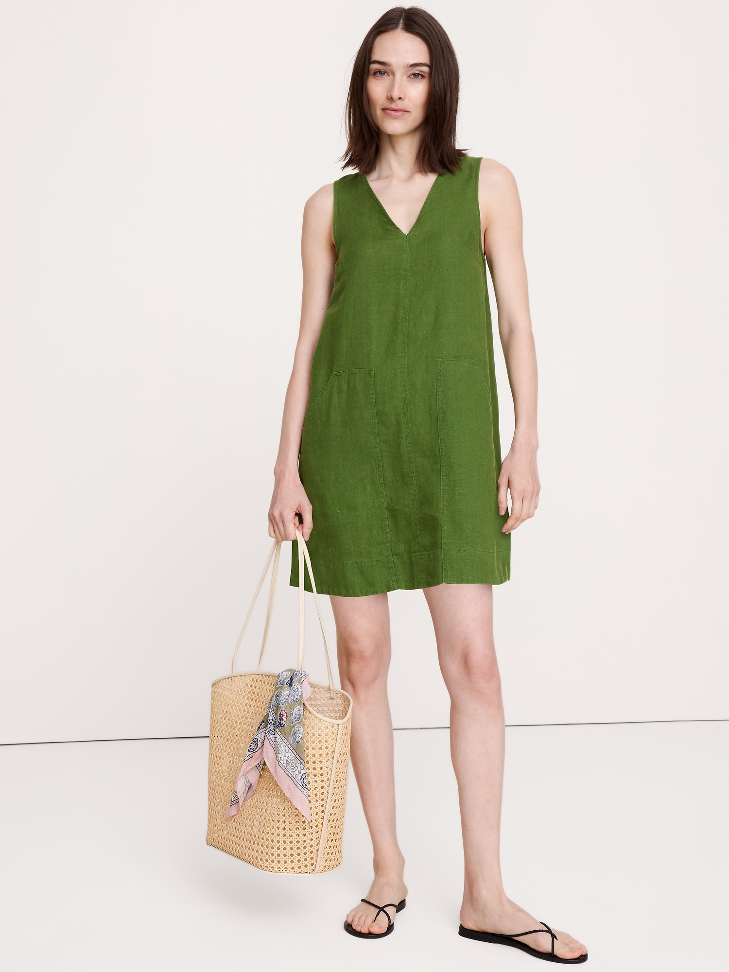 Image number 1 showing, Linen Shift Dress