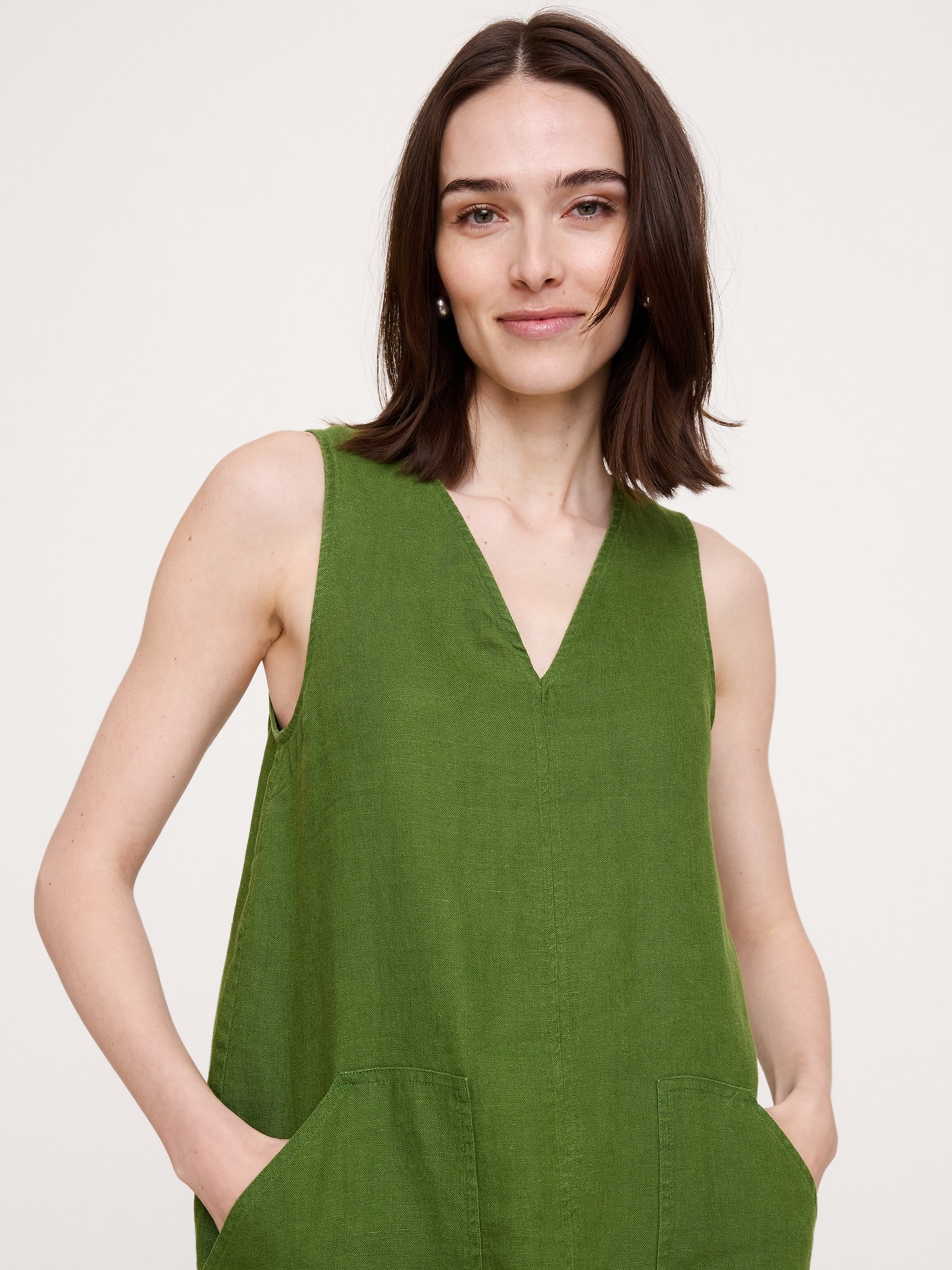 Image number 3 showing, Linen Shift Dress