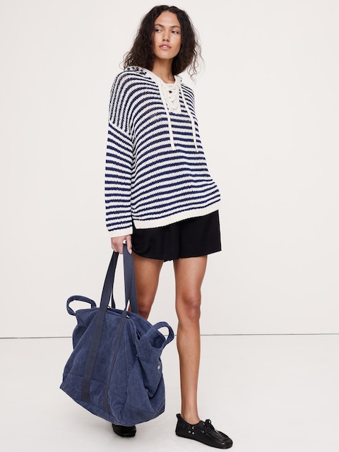 Coastal Cotton Beach Hooded Sweater