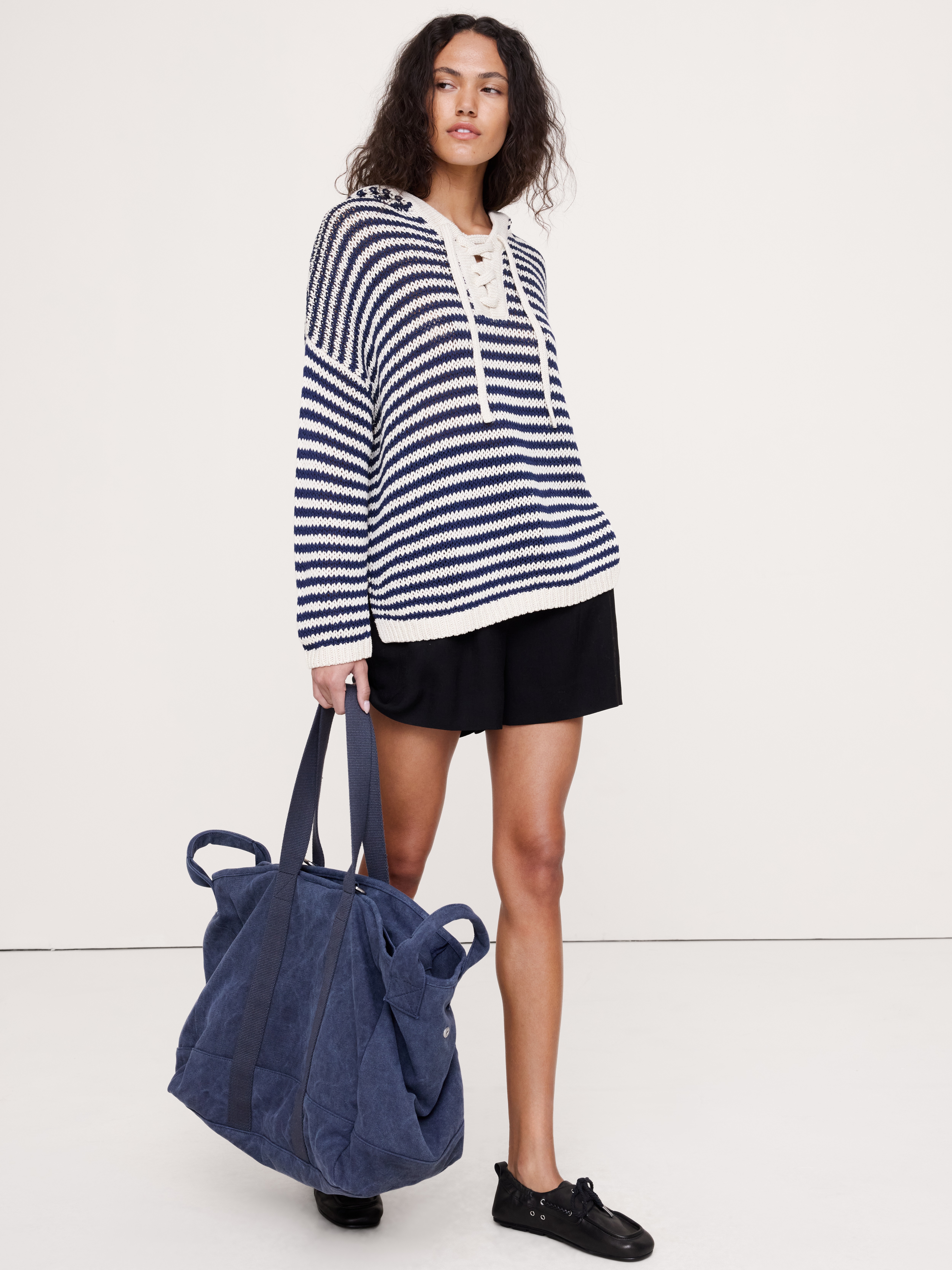 Coastal Cotton Beach Hooded Sweater