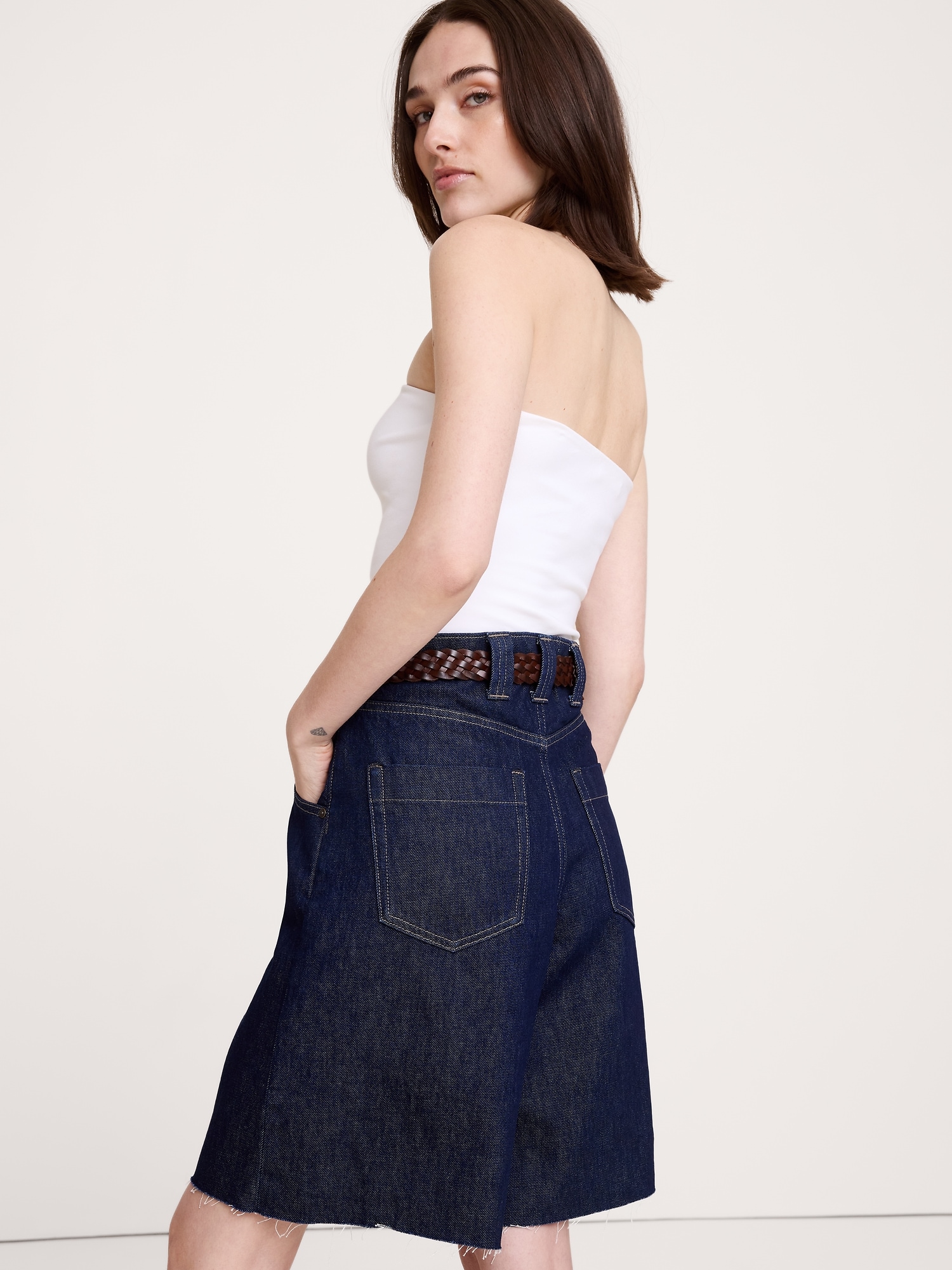 Image number 3 showing, Mid-Rise Cotton Bermuda Short