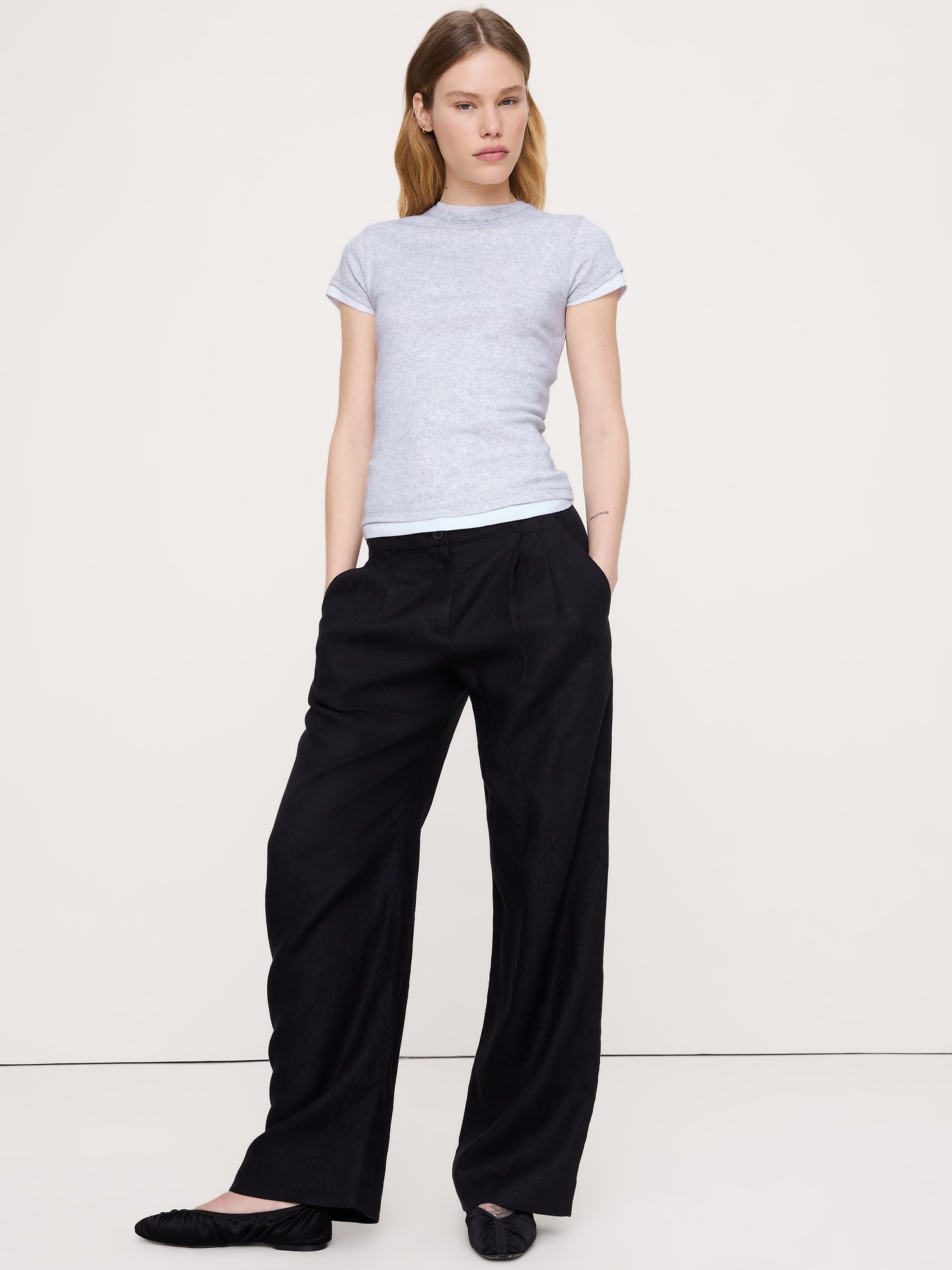 Image number 1 showing, Airy Cotton Layered T-Shirt