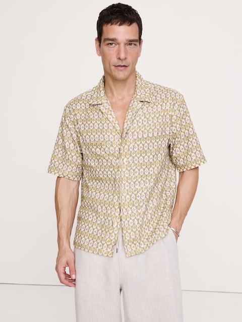 Relaxed-Fit Seersucker Resort Shirt