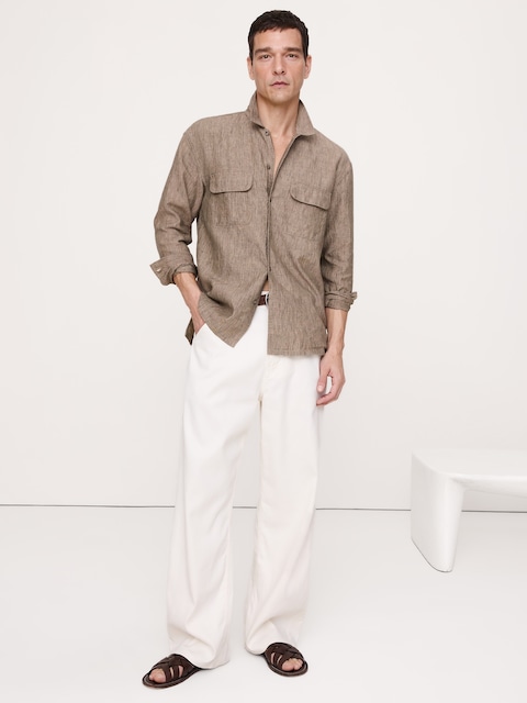Relaxed-Fit Linen Resort Shirt